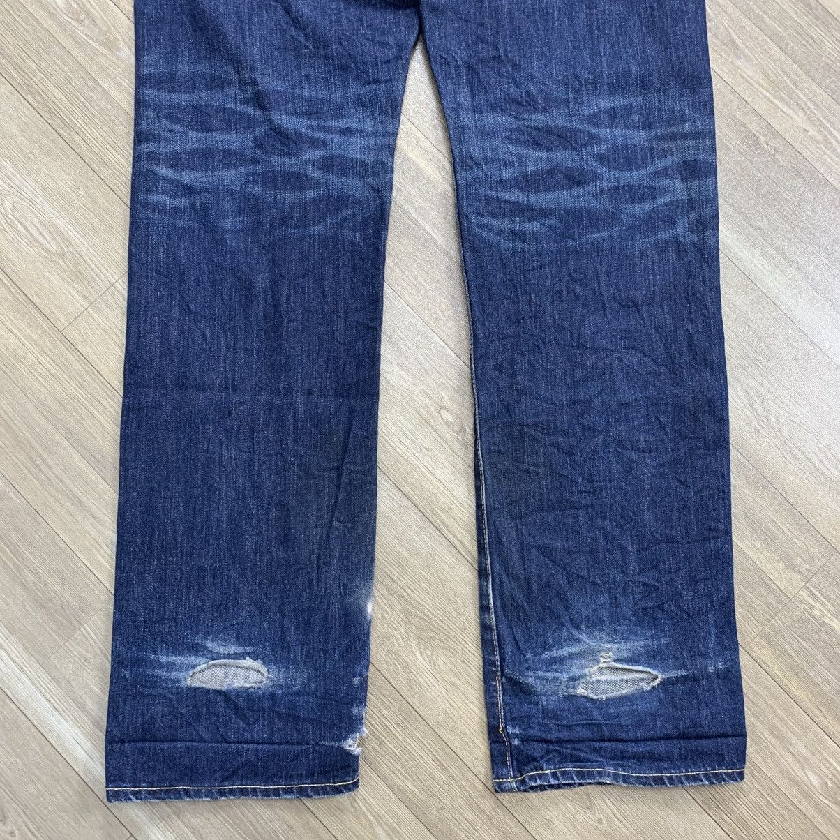 If Six Was Nine × Japanese Brand × Mammut Cune Back Print Fading Distressed Jeans Size US 33 - 3 Thumbnail