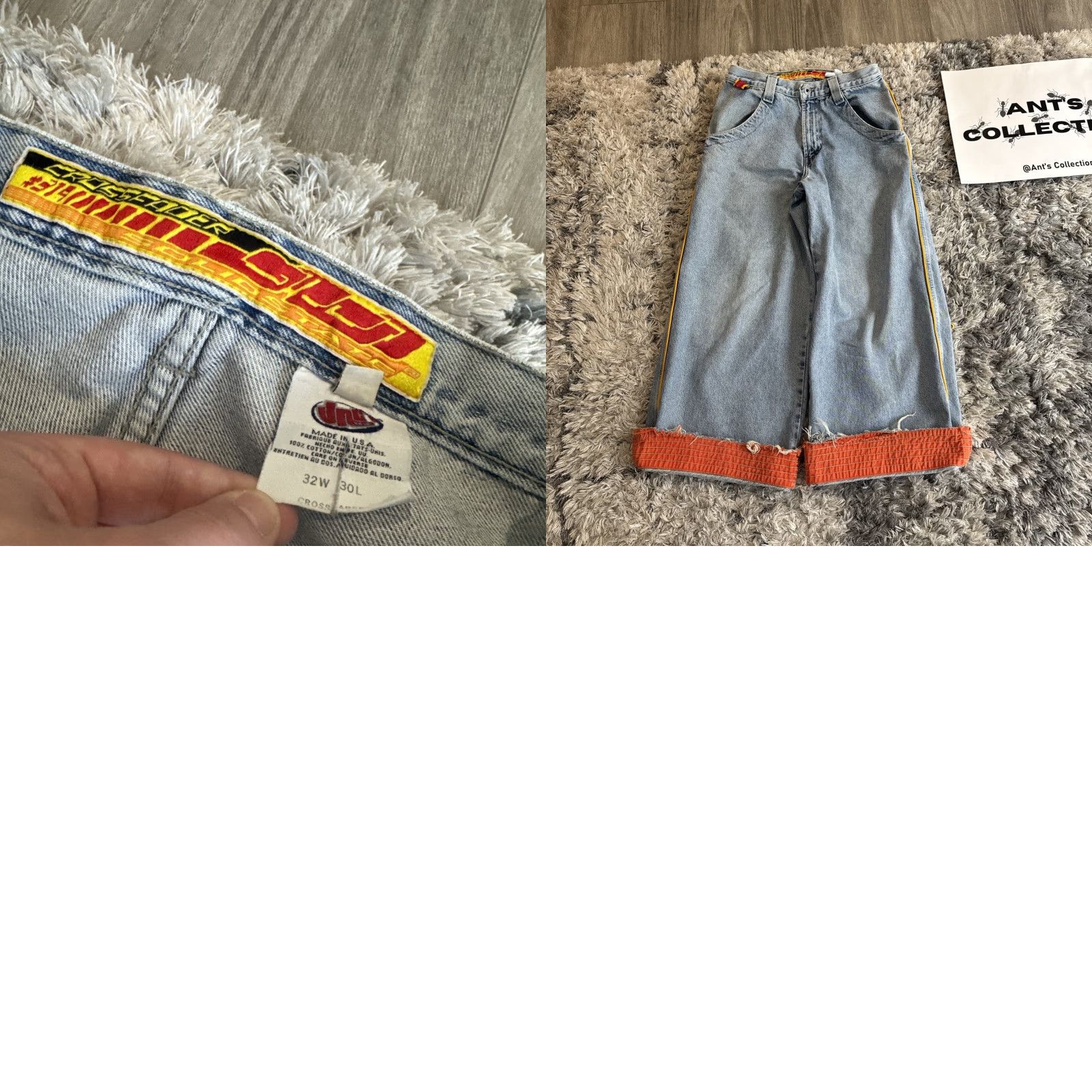 JNCO VINTAGE JNCO Jeans Crossfaders Blue Denim Embroidered Mens 29x28 90s Y2K Wide-Leg Size US 29 - 10 Thumbnail