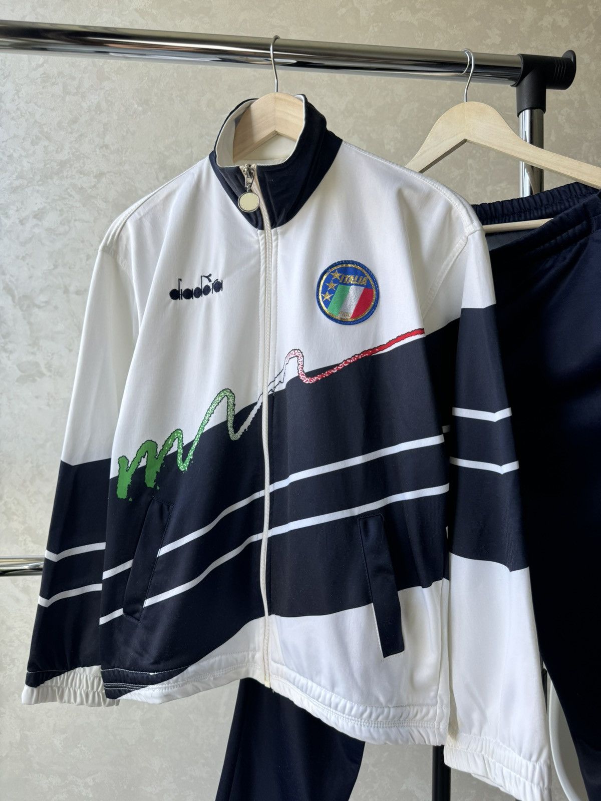Diadora × Vintage Diadora Italy Vintage 1990 Soccer Track Suit Size US S / EU 44-46 / 1 - 3 Thumbnail