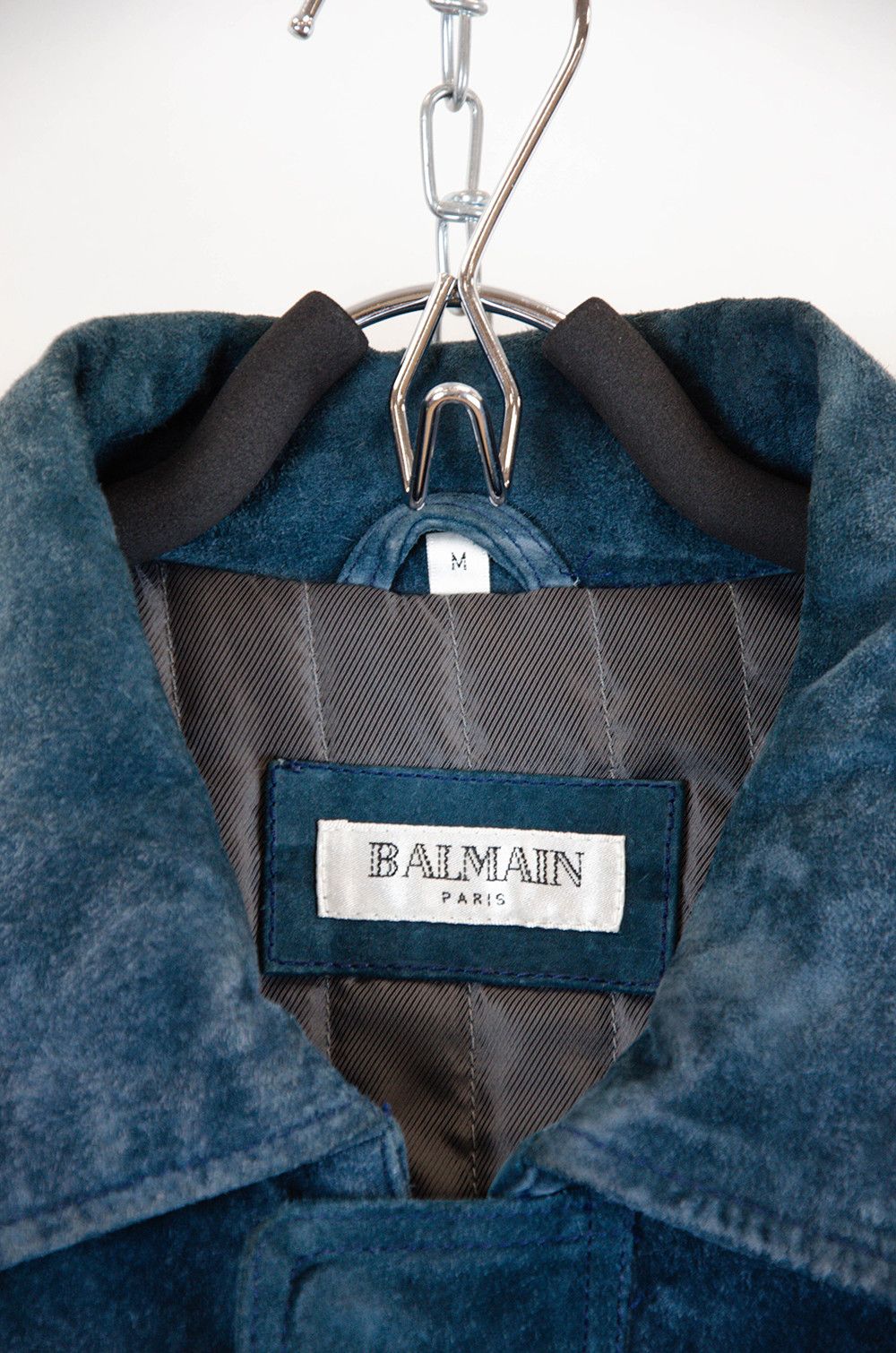 Balmain Balmain Paris Indigo Suede Leather Coat Size M Size US M / EU 48-50 / 2 - 5 Thumbnail