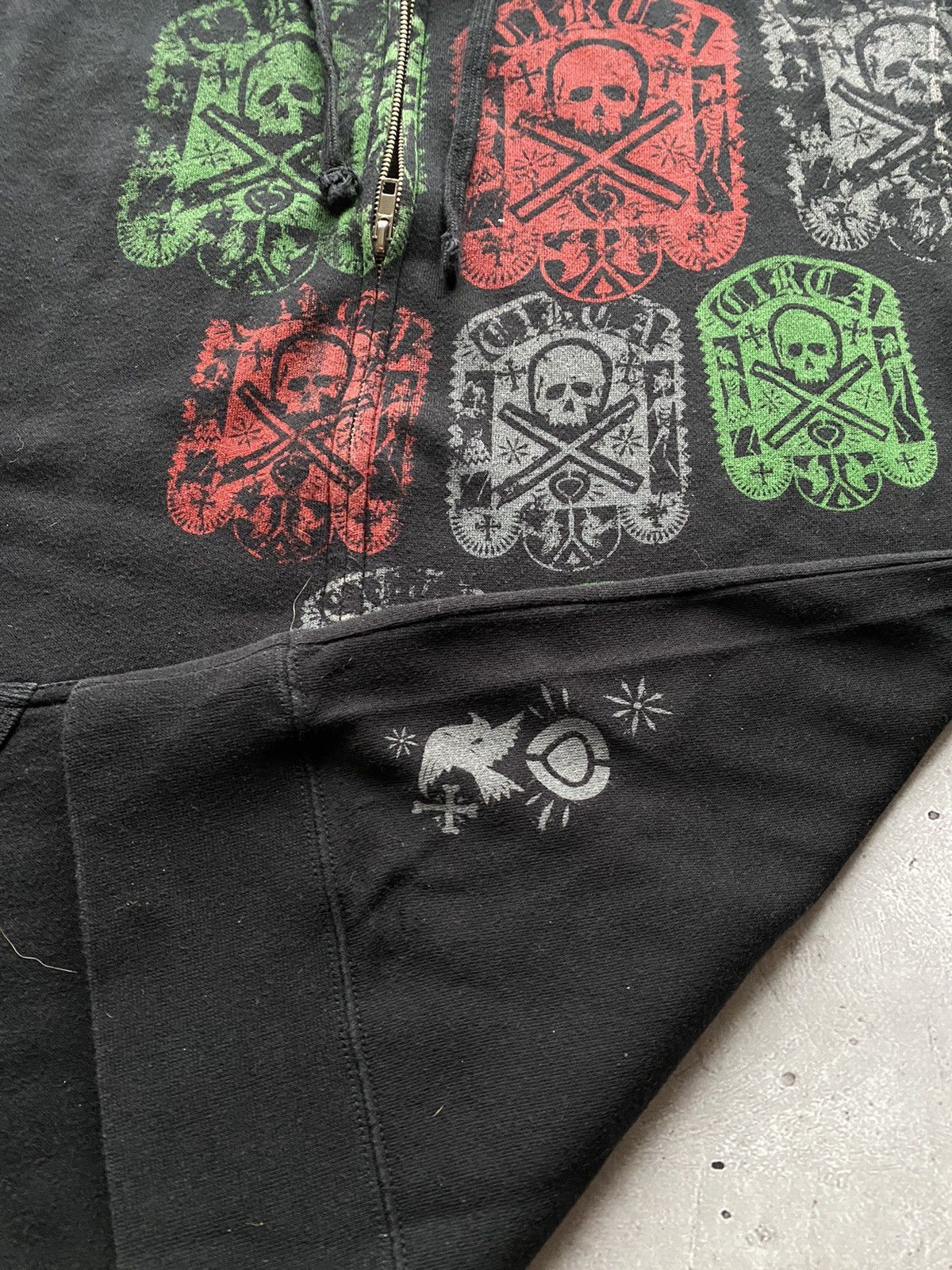 C1RCA × Vintage Vintage Y2K Circa Skull and Bones Hodie Full Zip 90s Size US L / EU 52-54 / 3 - 7 Thumbnail