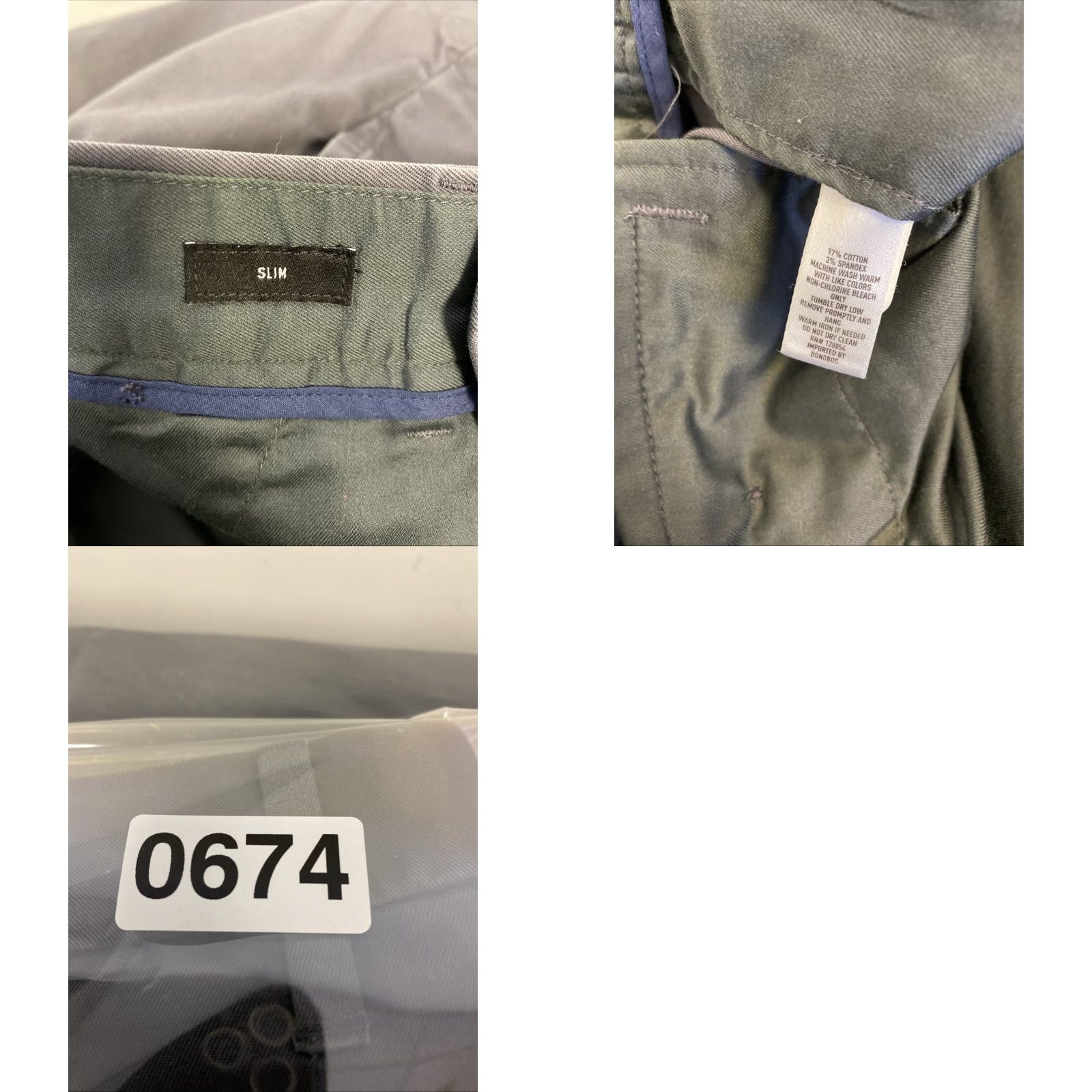Bonobos Bonobos Pants Mens 32x30 Gray Chino Athletic Straight Leg Vintage: No Size US 33 - 8 Thumbnail