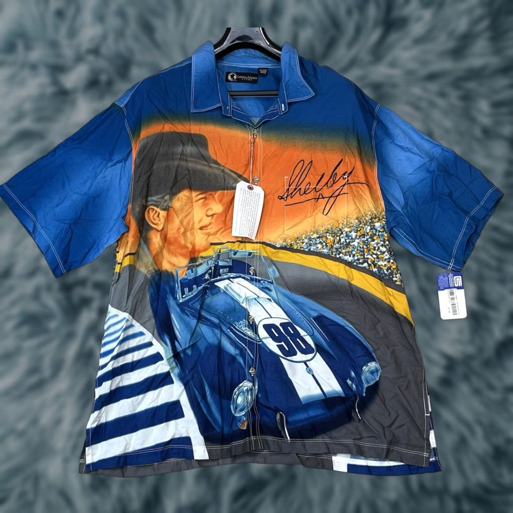 Vintage VINTAGE Carroll Shelby's Store Shirt Button-Up Blue Cobra 427 S/C Graphic Print 2XL 3XL Size US XXL / EU 58 / 5 - 1 Thumbnail