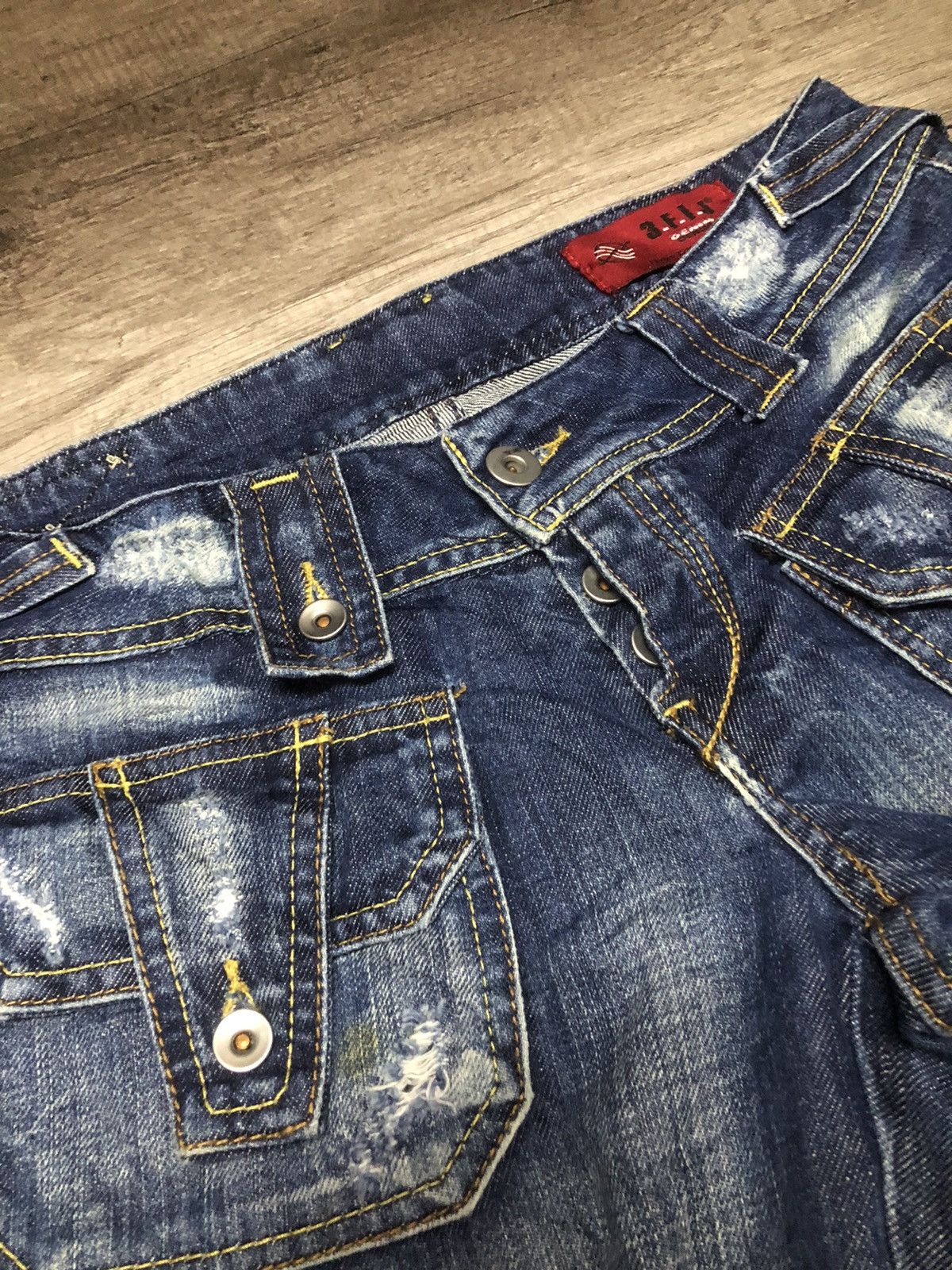 If Six Was Nine × Japanese Brand Trois Filles Jeans Bush Pants Design 3.F.I.J Denim Size 30" / US 8 / IT 44 - 6 Thumbnail