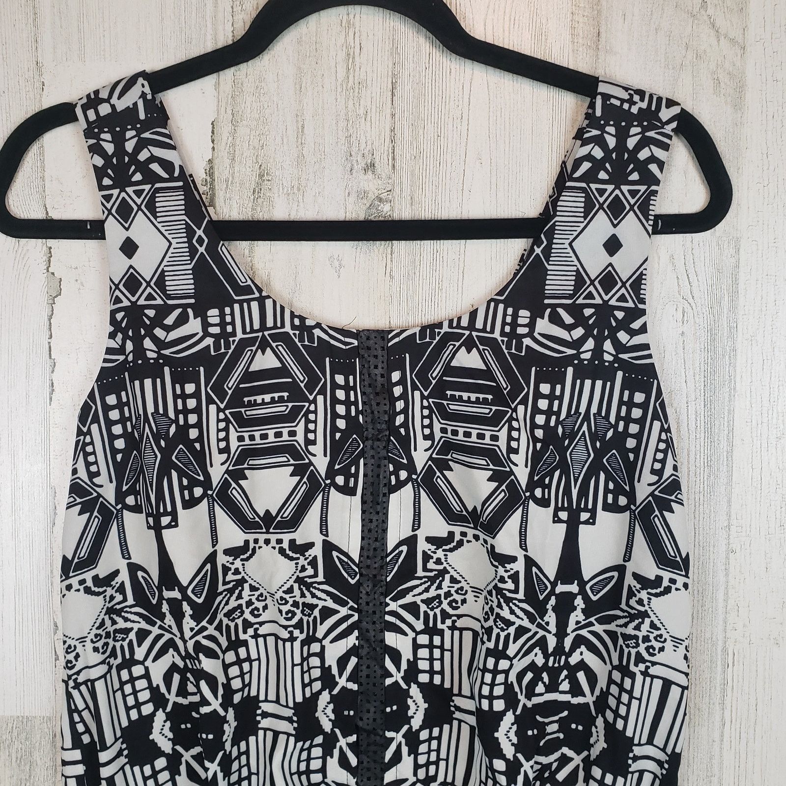 Other NWOT Color Block Faux-Leather Mini Sleeveless Dress Medium Size M / US 6-8 / IT 42-44 - 2 Thumbnail