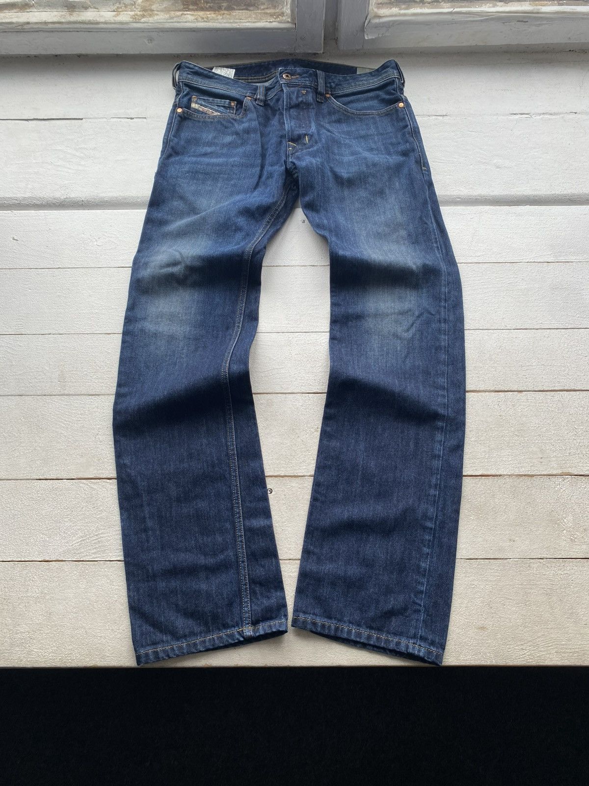 Diesel Luxury 00s Diesel Safado Retro Regular Slim Straight Jeans Size US 31 - 2 Thumbnail