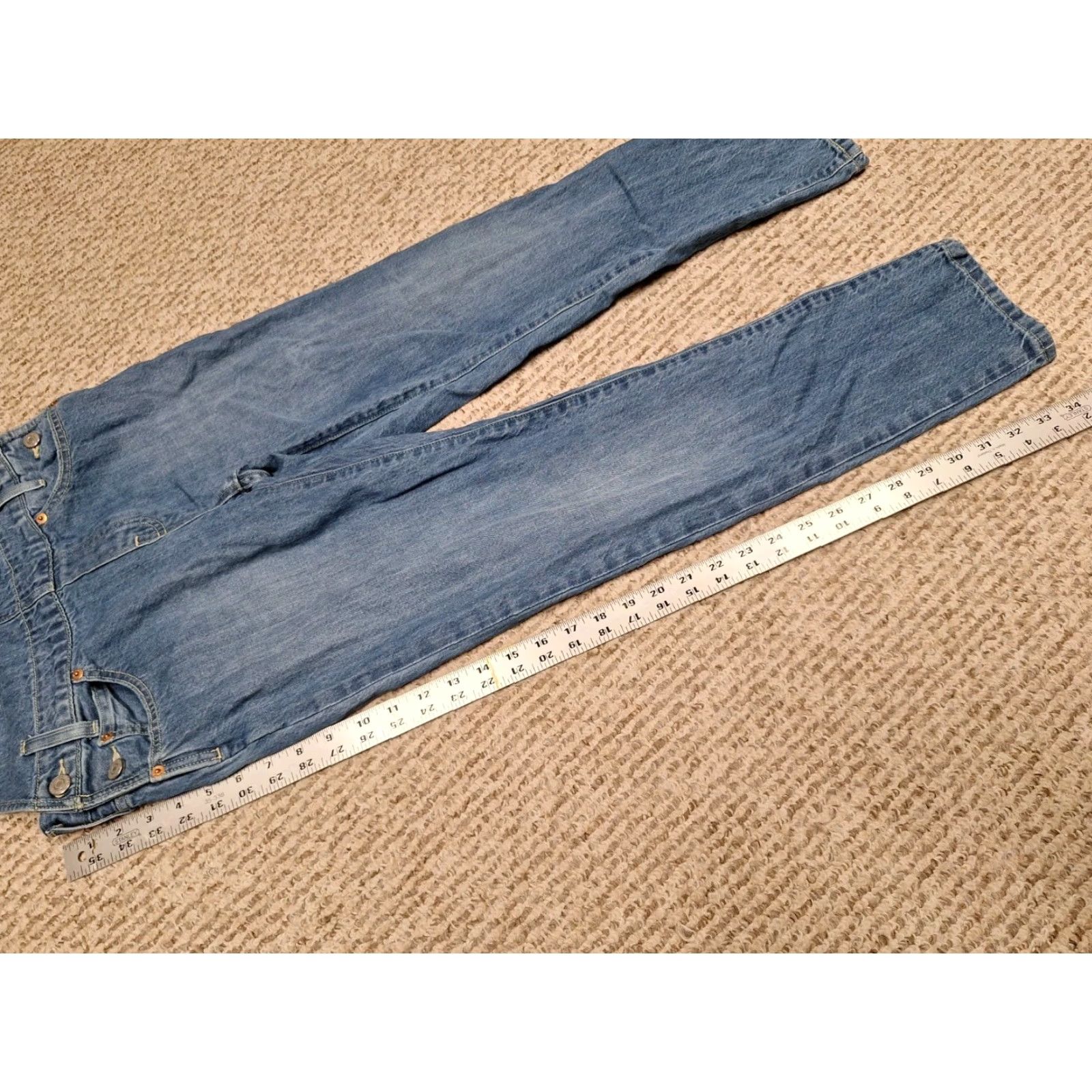 Levi's VINTAGE Levi’s Denim Overalls XS Women Blue Medium Denim Straight Jeans XS Size 26" / US 2 / IT 38 - 5 Thumbnail