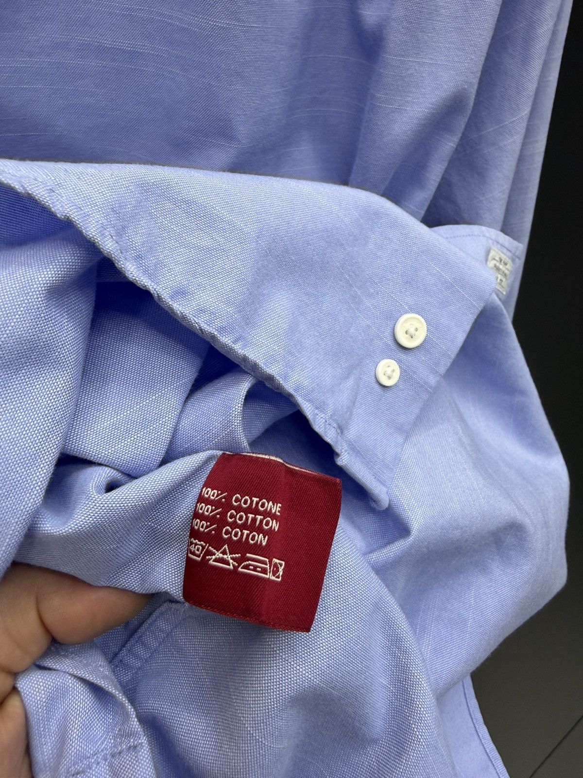 Boggi Boggi Milano Light Blue Cotton Shirt Button Down Size XL Size US XL / EU 56 / 4 - 10 Thumbnail
