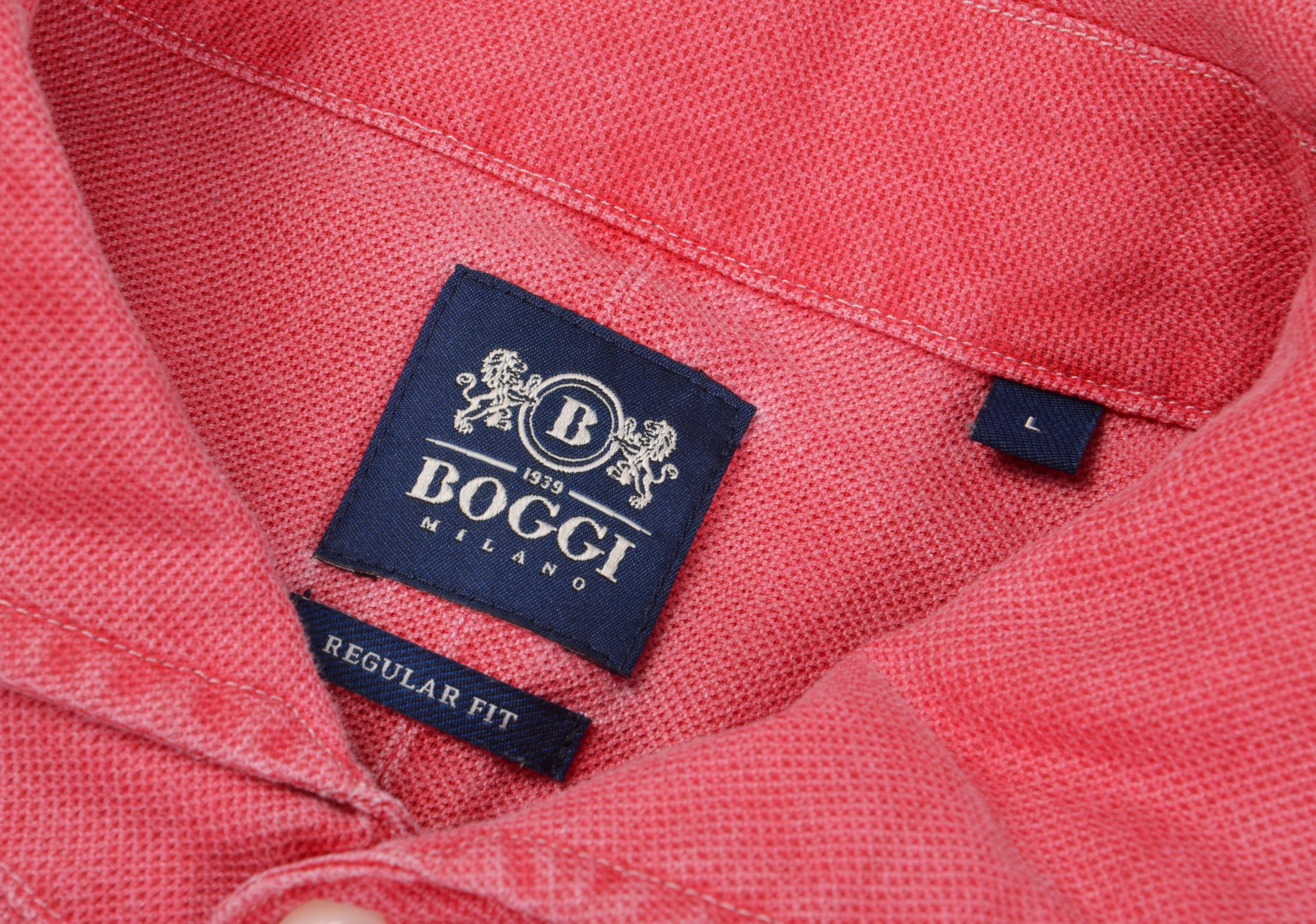 Boggi Boggi Milano Garment Dyed Long Sleeve Regular Fit Shirt Size US L / EU 52-54 / 3 - 4 Thumbnail