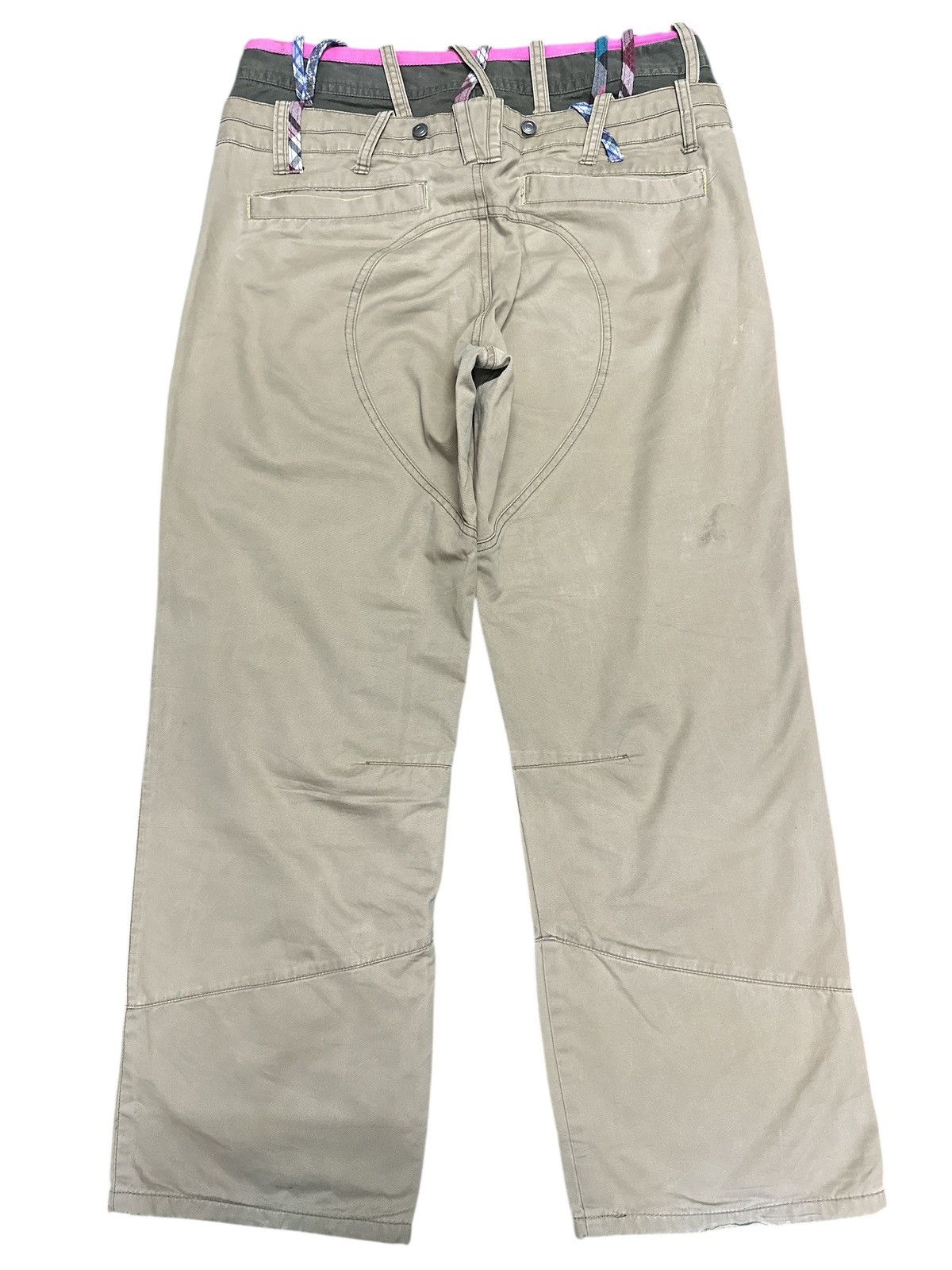 Japanese Brand DOUBLE WAIST 💥 Twist Legs Double Waist MultiPocket💥 Size US 34 / EU 50 - 2 Thumbnail