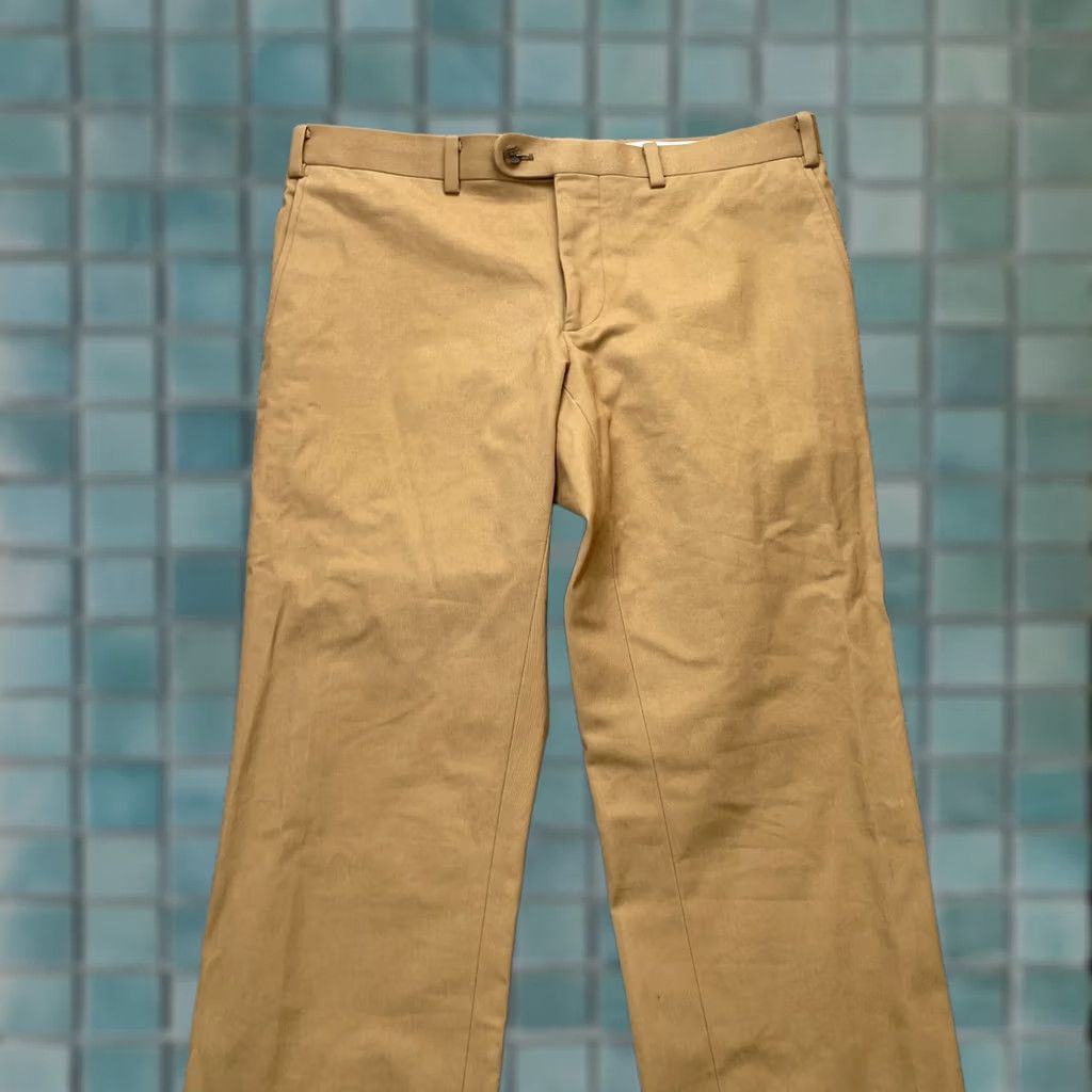 Vintage Indochino Pants Mens Medium Beige Dress Cotton Office Wear Formal Straight Leg Pants Mens Regular Beige Dress Pants Size US 34 / EU 50 - 1 Thumbnail