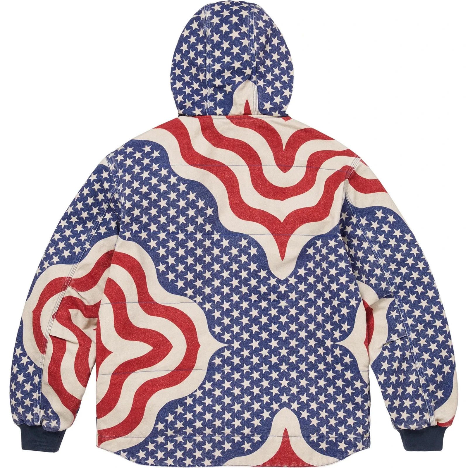 Supreme SS26 Supreme Flag Quilted Hooded Work Jacket M Medium Size US M / EU 48-50 / 2 - 2 Thumbnail