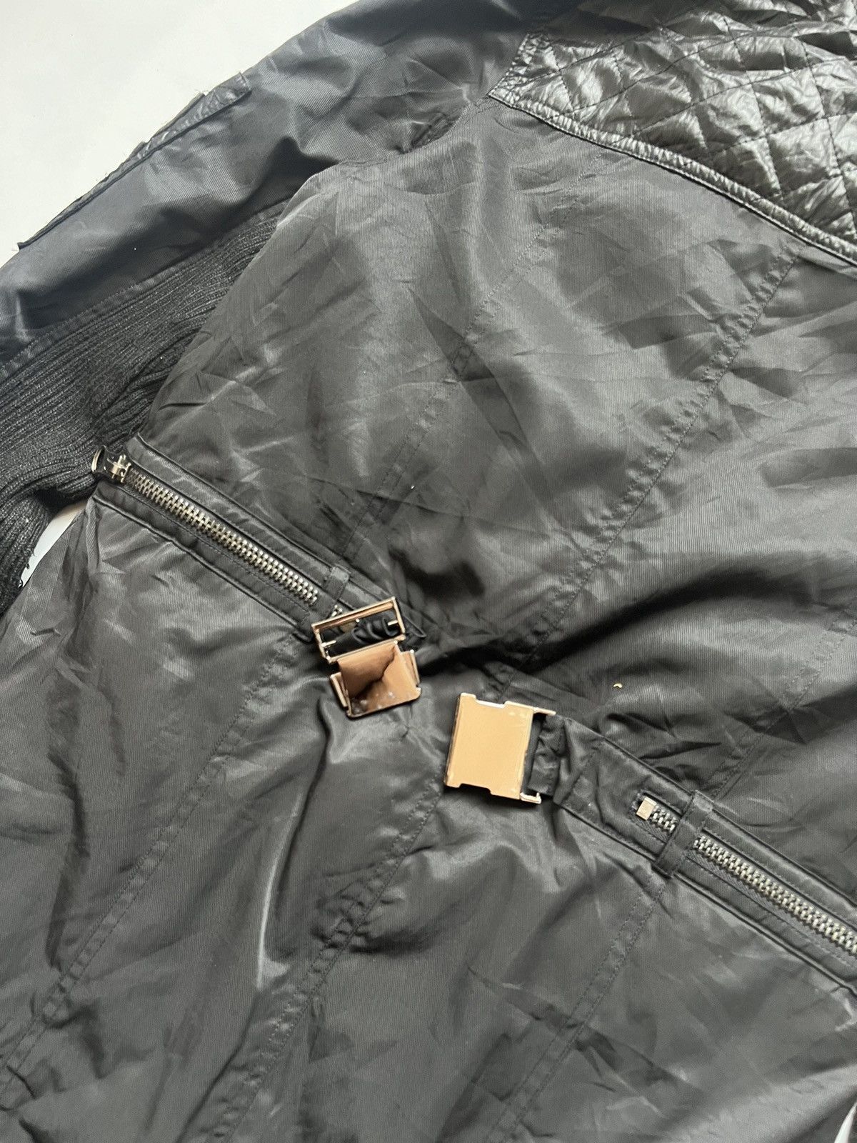 Vintage Murua Cross Zipper Chain Punk Bondage Bondage Bomber Jacket Size S / US 4 / IT 40 - 10 Thumbnail