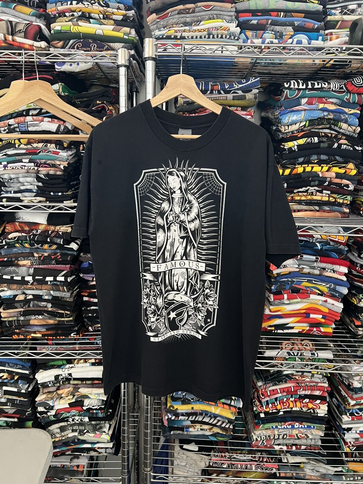 Famous Stars And Straps 2000s Skateboarding Virgin Mary Mexican Y2K Religion Tee Size US L / EU 52-54 / 3 - 1 Thumbnail
