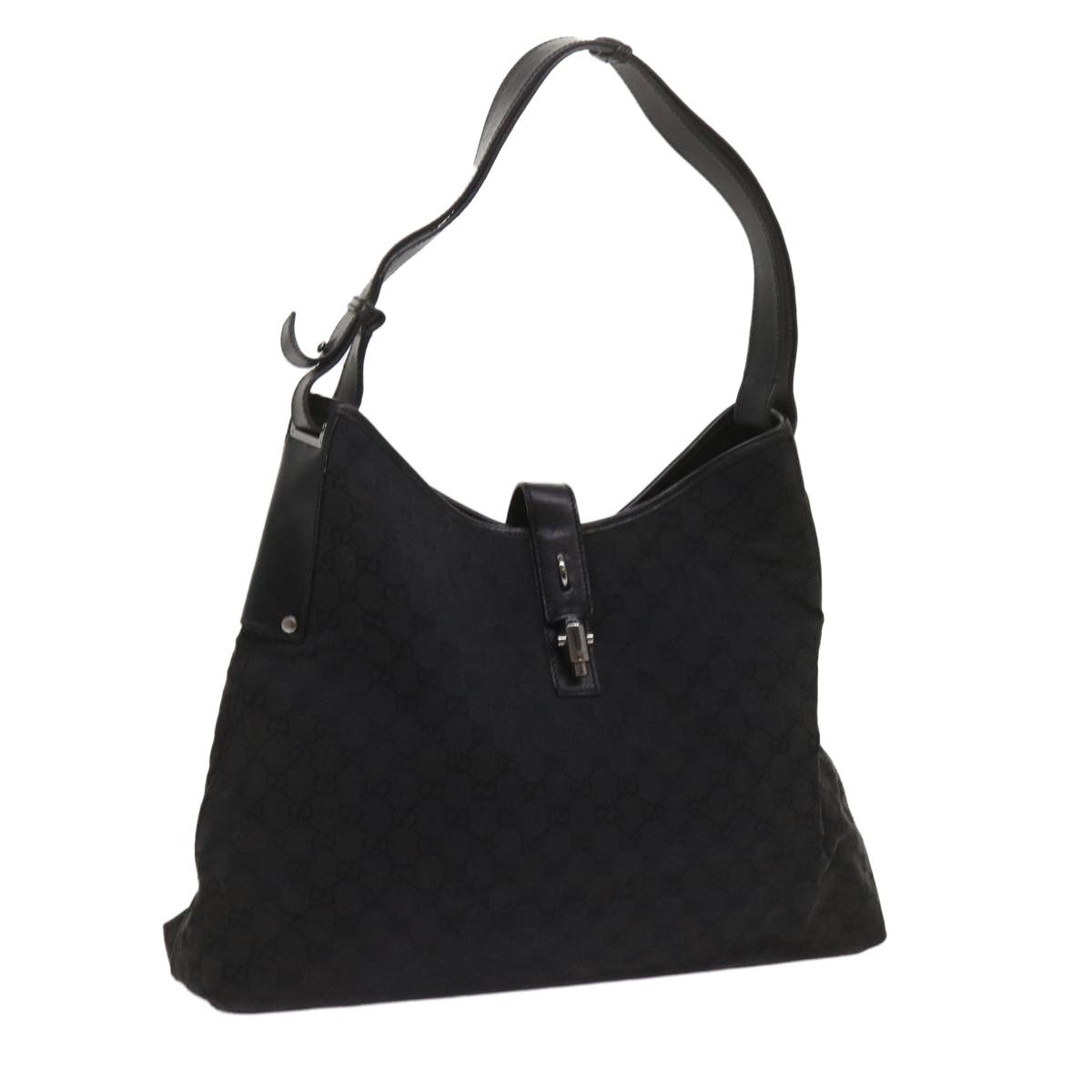 Gucci Gg Canvas Black Canvas Shoulder Bag (Pre-Owned) Size ONE SIZE - 1 Thumbnail