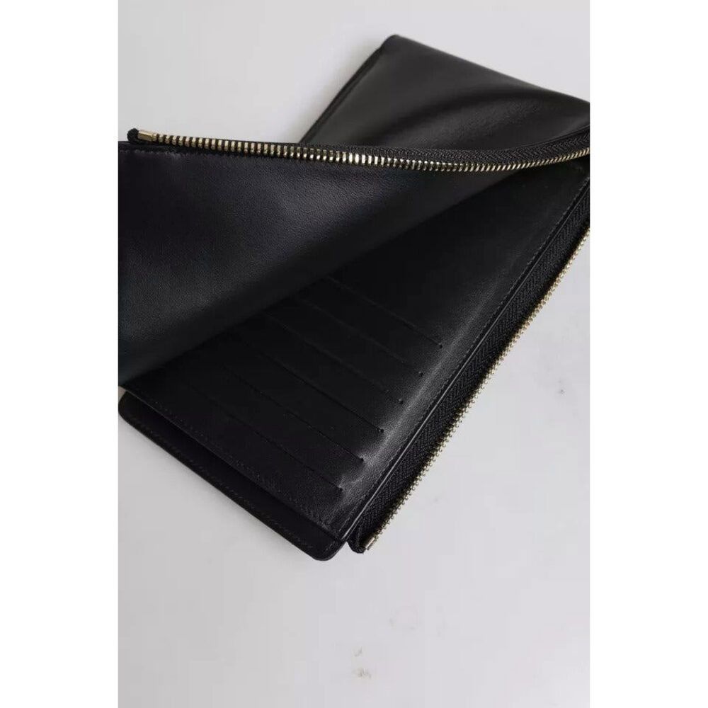 Dolce & Gabbana Dolce & Gabbana Black Leather Logo Plaque Neck Strap Card Co Size ONE SIZE - 7 Thumbnail