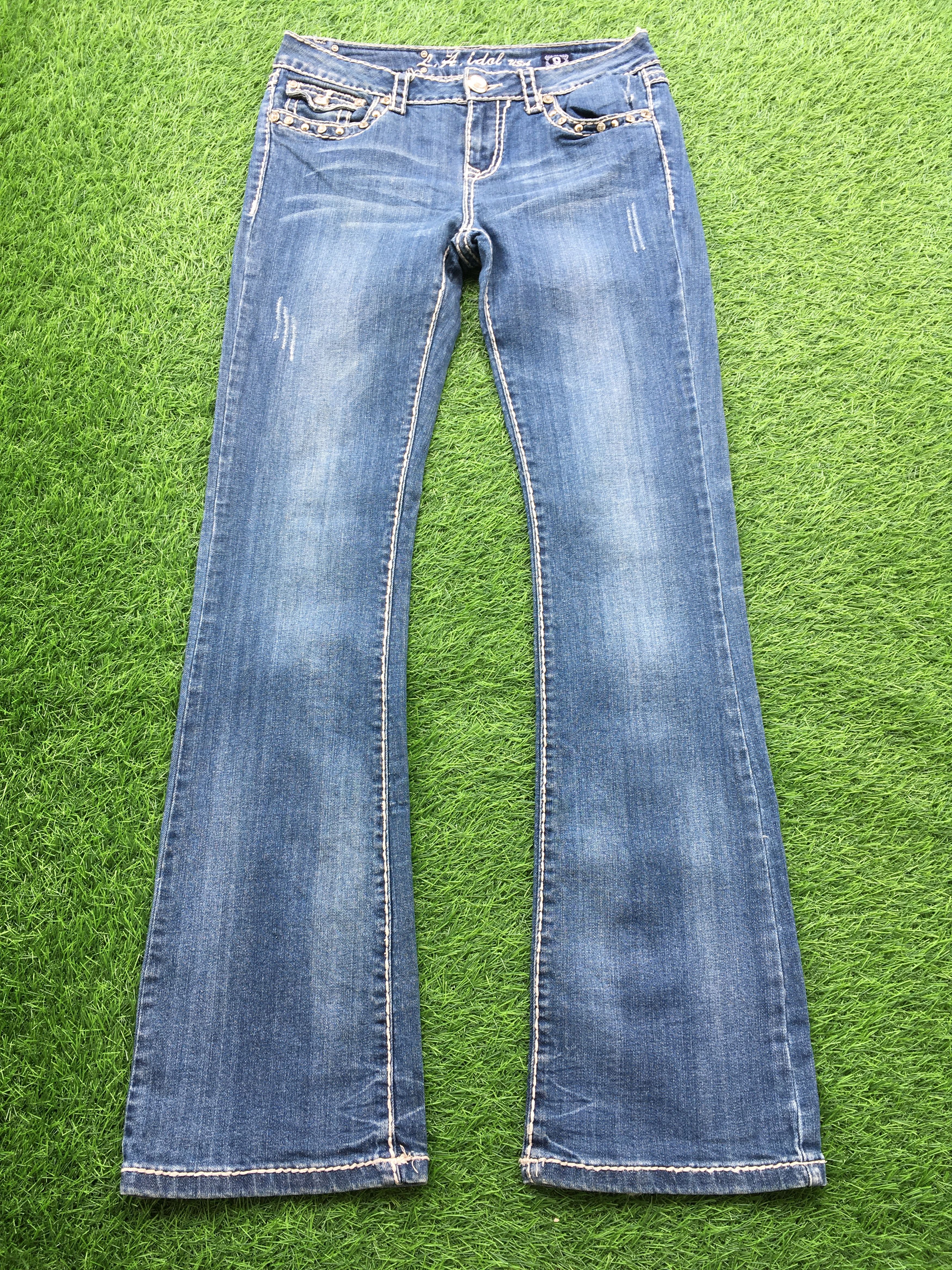 Grace in LA LA Idol USA signature cross boot jeans D-1028 Size 27" / US 4 / IT 40 - 2 Thumbnail
