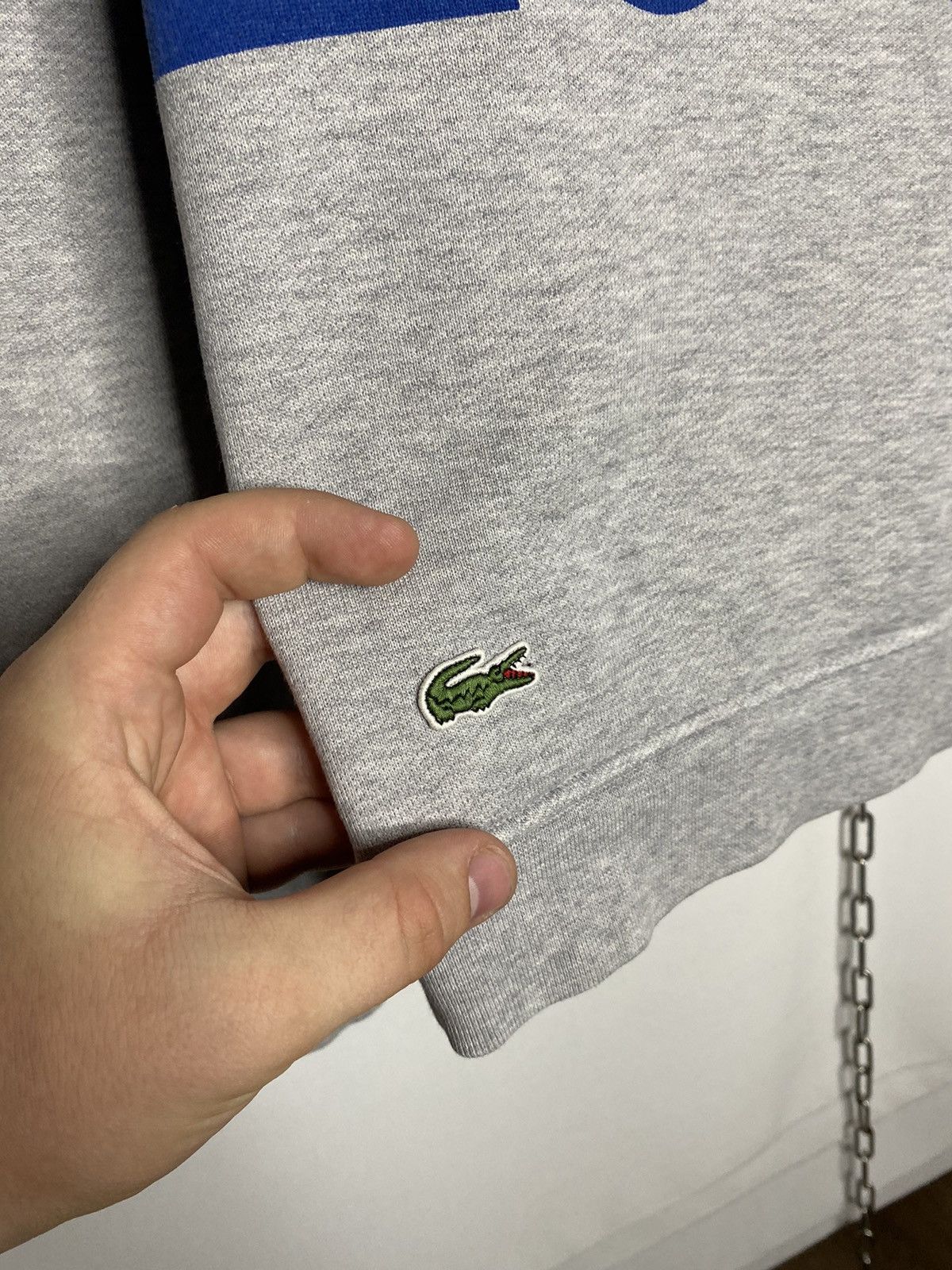 Lacoste 🐊Vintage Rare Lacoste Live Big Logo Sweatshirt Overprinted🐊 Size US S / EU 44-46 / 1 - 4 Thumbnail