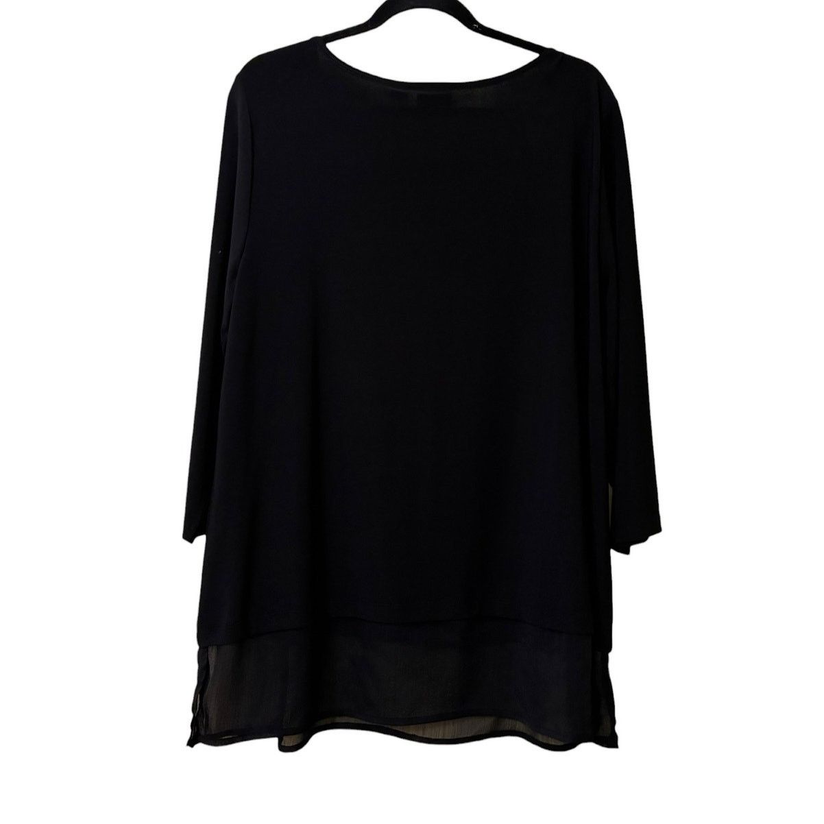 Chicos Chico's Easywear Julie peplum 3/4" sleeve top NWT Size XXL / US 16-18 / IT 52-54 - 4 Thumbnail