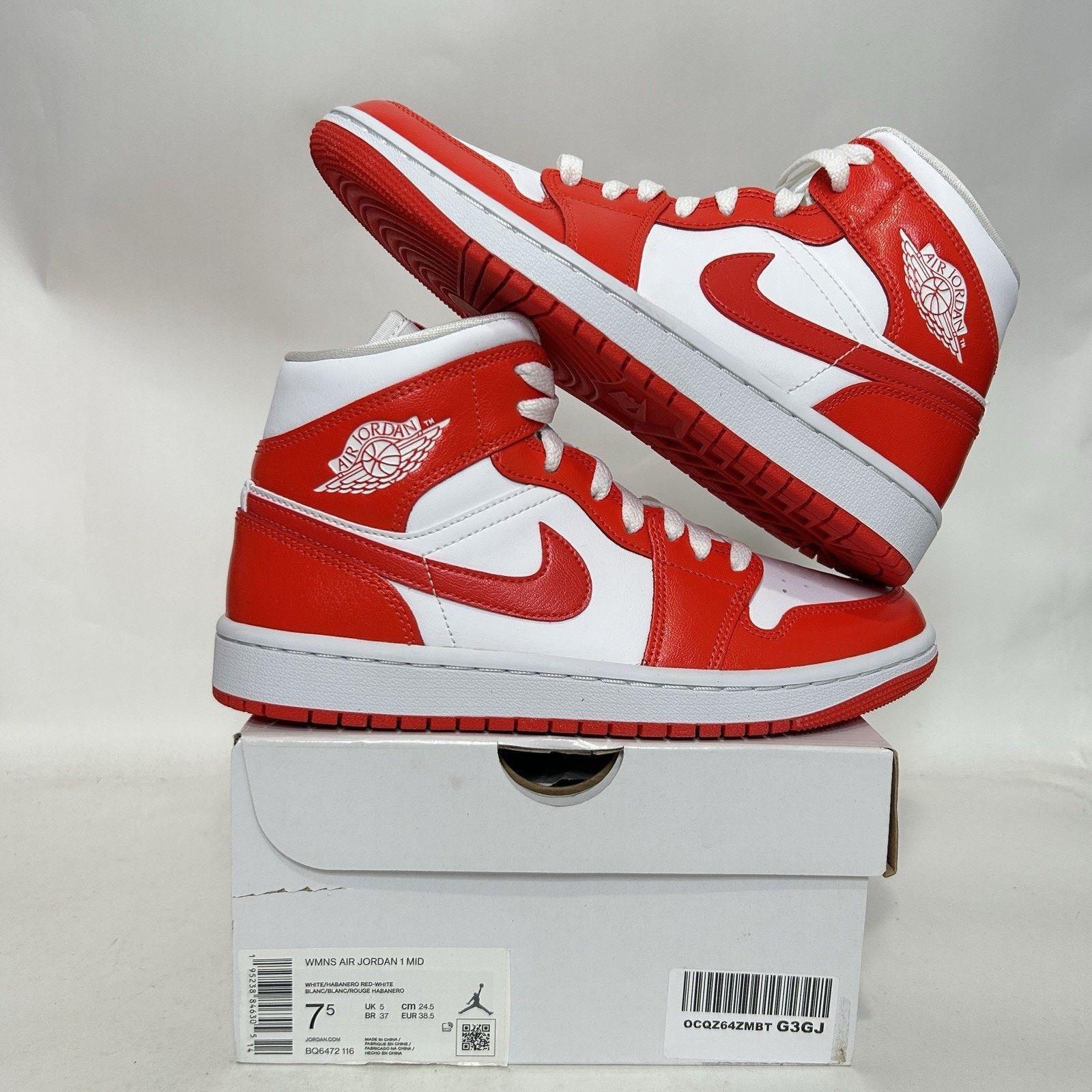 Nike Nike Air Jordan 1 Mid WMNS “Habanero Red” BQ6472-116 Size US 7.5 / IT 37.5 - 1 Thumbnail