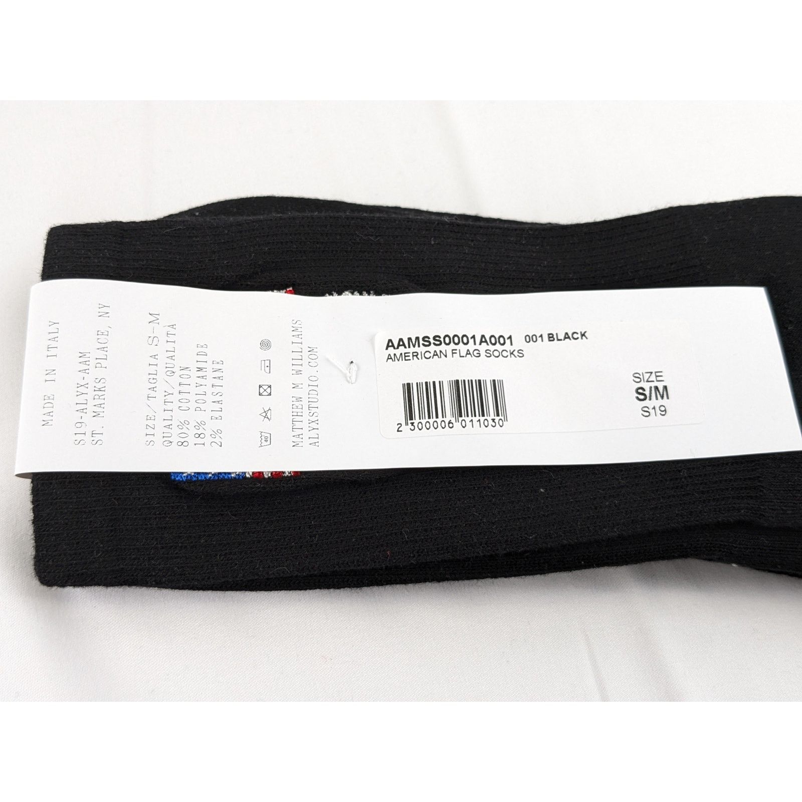 Alyx o1rshd1 Size: S/M / American Flag Socks in Black Size ONE SIZE - 2 Thumbnail