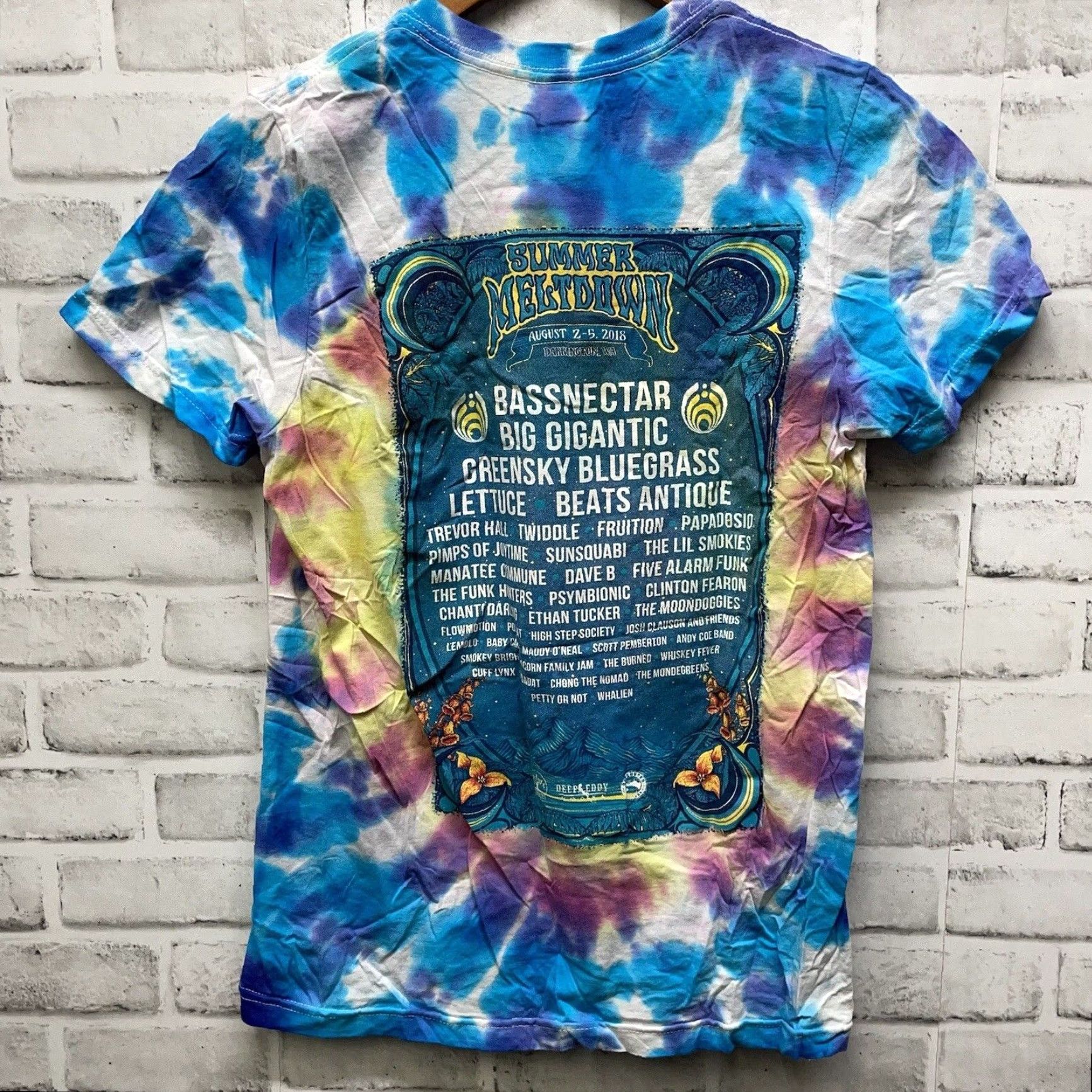 Gildan Concert Graphic Tie-Dye Gildan Cotton T-Shirt Mens Small Multicolor Summer Size US S / EU 44-46 / 1 - 5 Thumbnail