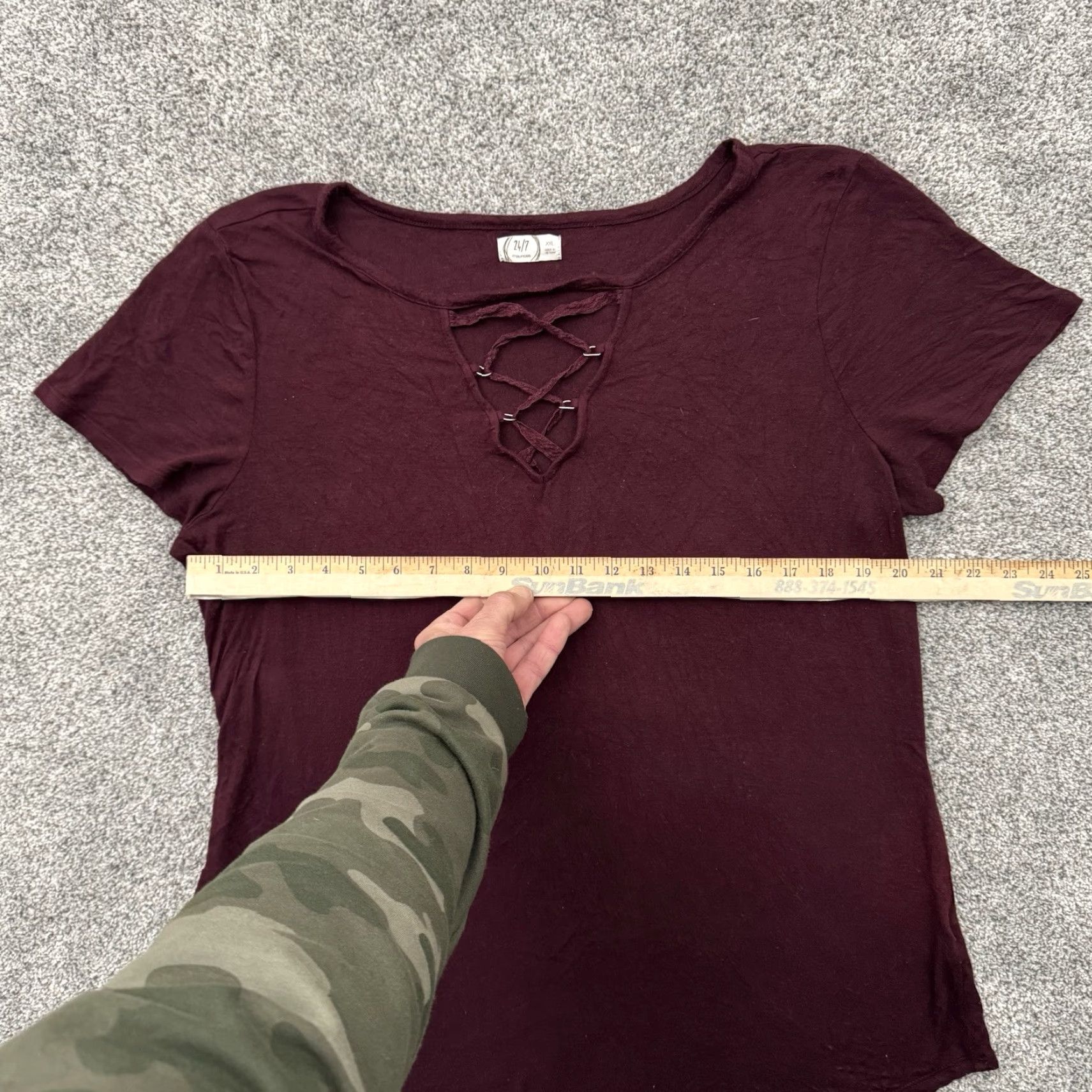 Vintage Lace Up Top Womens Size XXL Grunge Streetwear Edgy Minimalist Casual Soft Flowy Size XXL / US 16-18 / IT 52-54 - 3 Thumbnail