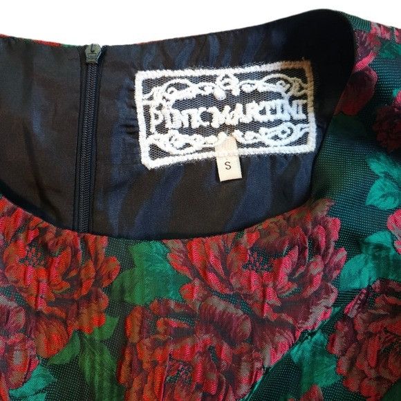 Other PINK MARTINI for Modcloth Red Rose Cocktail Retro Swing Part Size S / US 4 / IT 40 - 3 Thumbnail