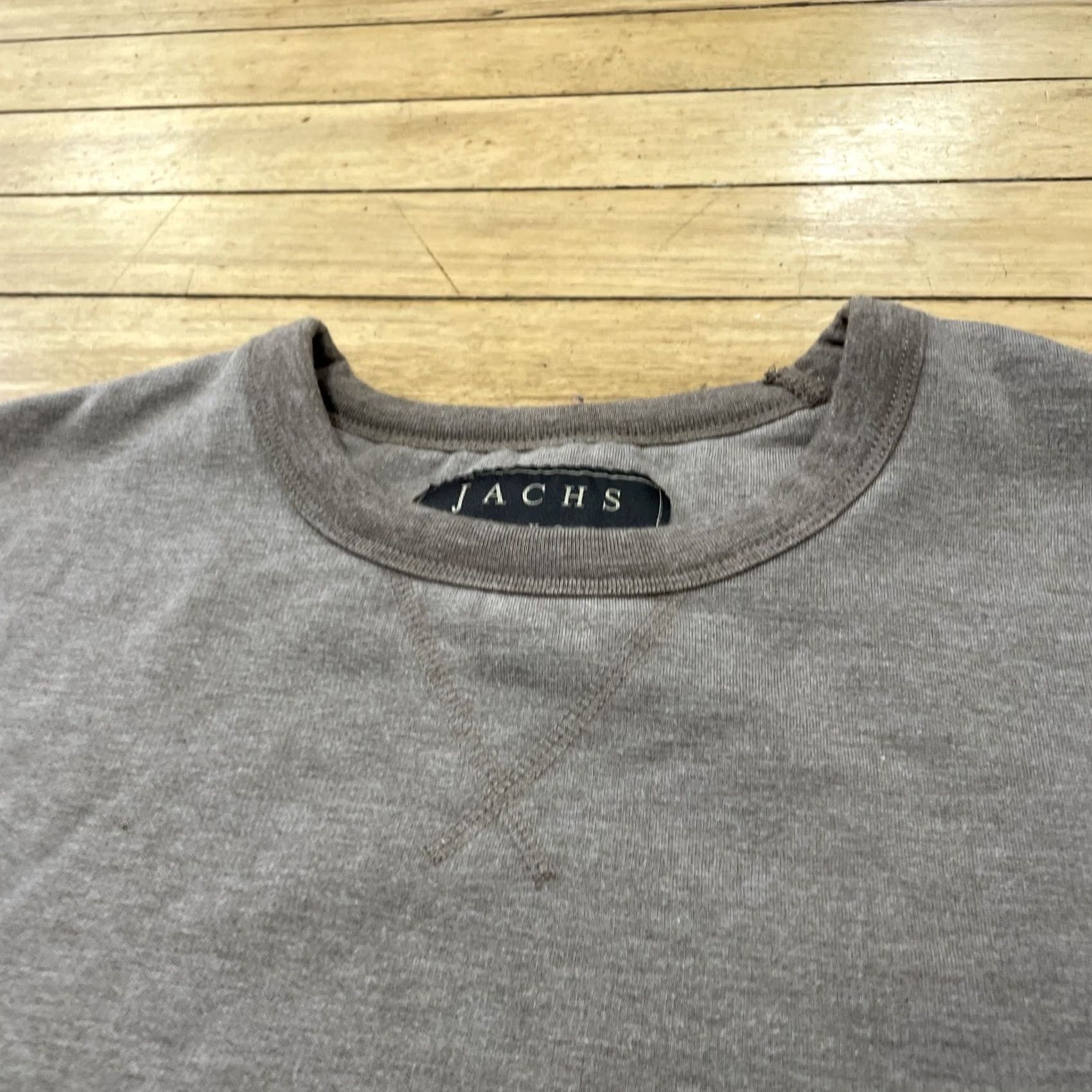 Vintage JACHS Lounge Sweater Men L Gray Tan Fleece Lined Sweatshirt Active Athleisure L Size US L / EU 52-54 / 3 - 5 Thumbnail