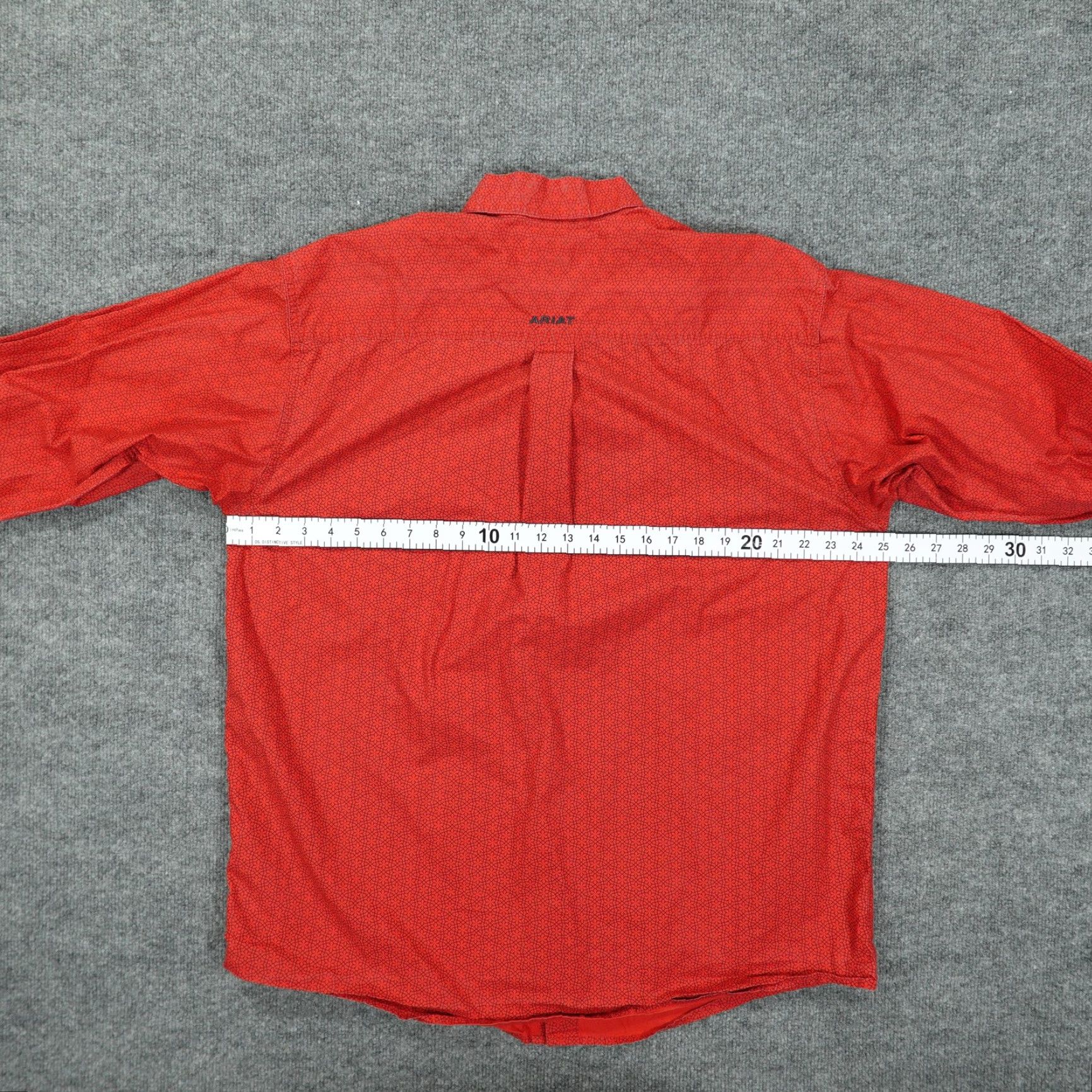 Ariat Ariat Shirt Mens Large Red Micro Floral Long Sleeve Button-Down Western Casual Size US L / EU 52-54 / 3 - 7 Thumbnail