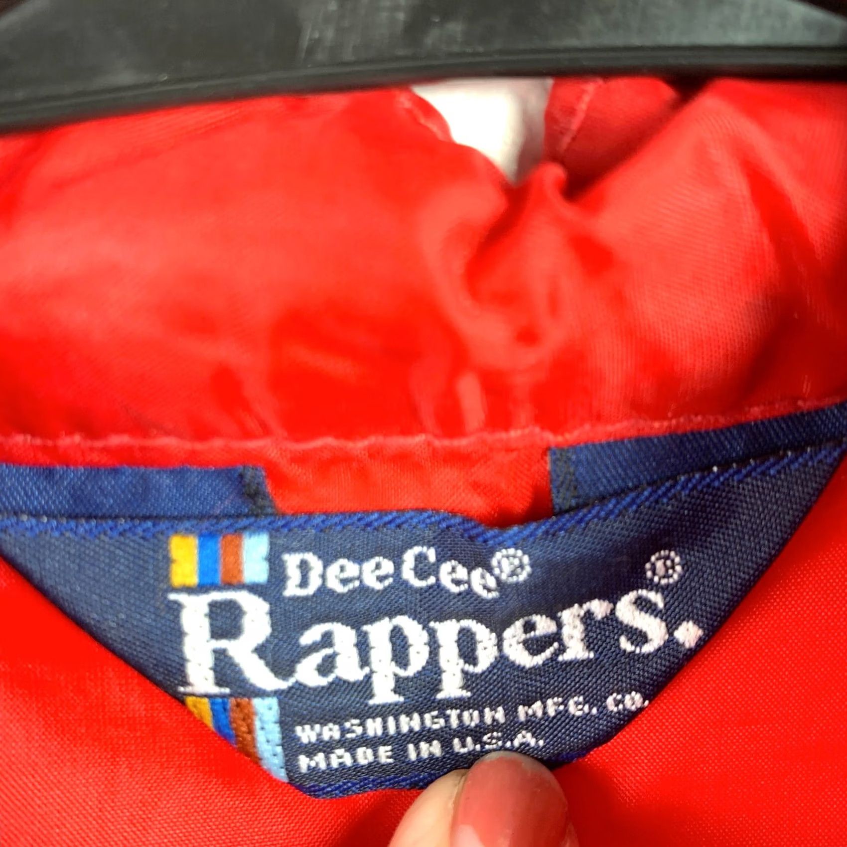 Vintage VINTAGE DEE CEE Rappers Red White Blue Racing Stripe Jacket Nylon Size Small Jacket Mens Size US S / EU 44-46 / 1 - 3 Thumbnail