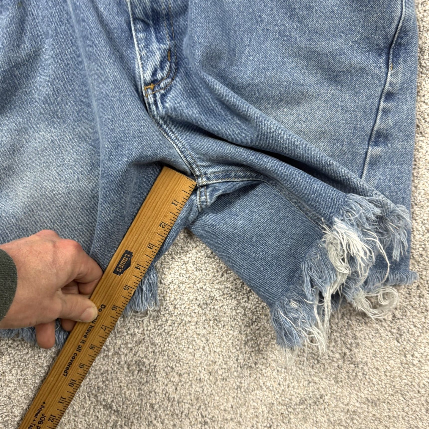 Carhartt Carhartt Denim Cutoff Shorts Mens 38x6 Blue Raw Hem Workwear Jorts Grunge Size US 38 / EU 54 - 5 Thumbnail