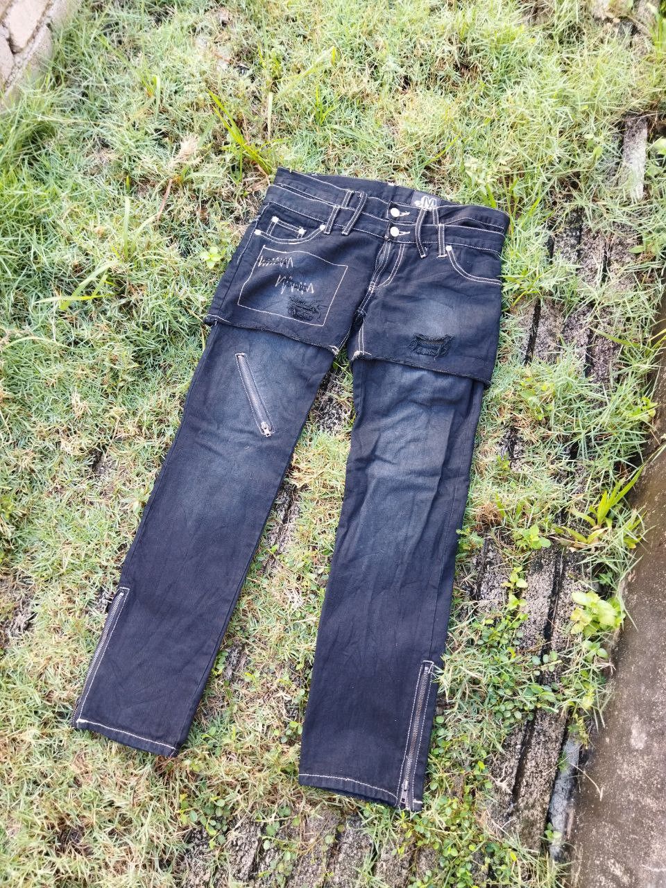 Seditionaries Vintage KMK Japan Double Waist Jeans - Size 1 Size US 33 - 1 Thumbnail