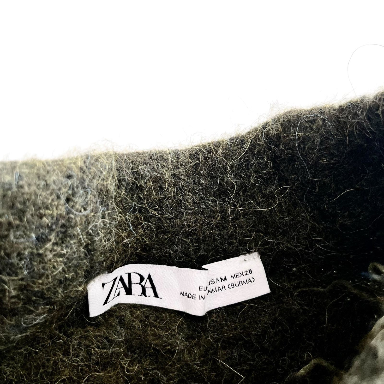 Zara Zara Green Alpaca Wool Crewneck Pullover Sweater Size Medium Size M / US 6-8 / IT 42-44 - 3 Thumbnail