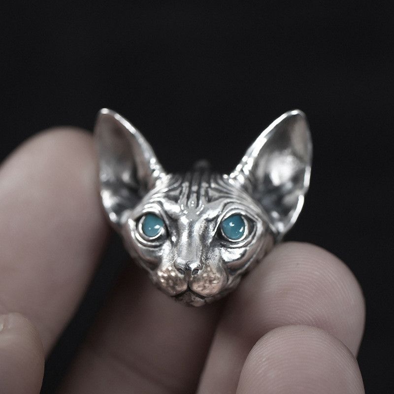 Jewelry 925 Silver Cat Future Earrings One Pairs Chrome Jewelry Size ONE SIZE - 4 Thumbnail