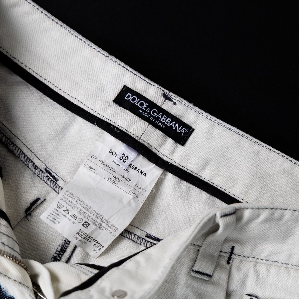 Dolce & Gabbana Dolce&Gabbana Womens White Jeans Tie Dye Designer Denim Size 27" / US 4 / IT 40 - 11 Thumbnail