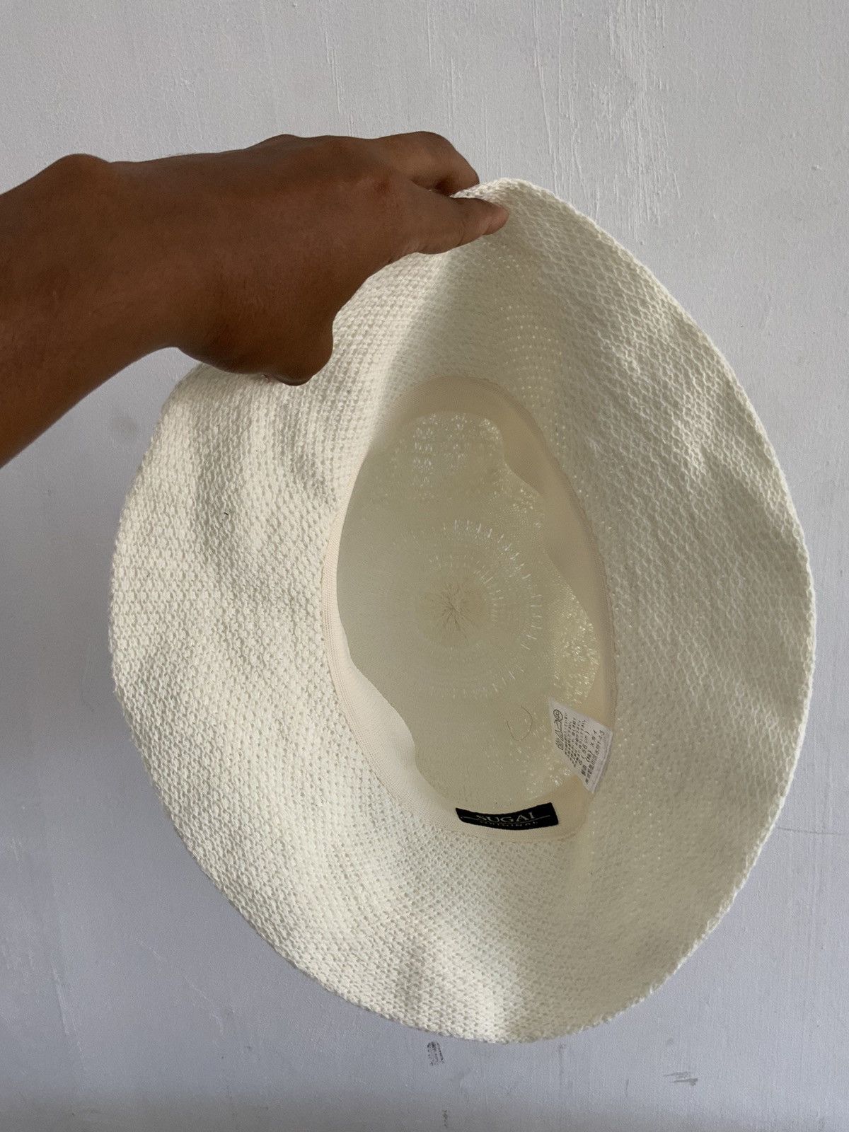 Japanese Brand Sugai Original White Bucket Hat Size ONE SIZE - 7 Thumbnail