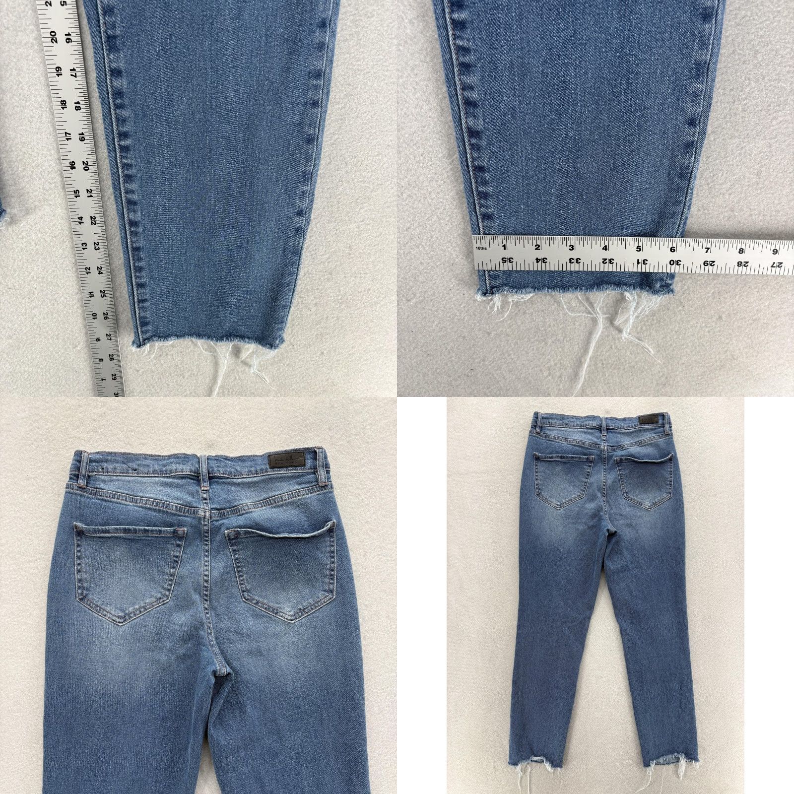 Nicole Miller Nicole Miller Nomad High Rise Slim Jeans Womens 6 Blue Raw Hem Crop Stretch Pant Size 28" / US 6 / IT 42 - 8 Thumbnail