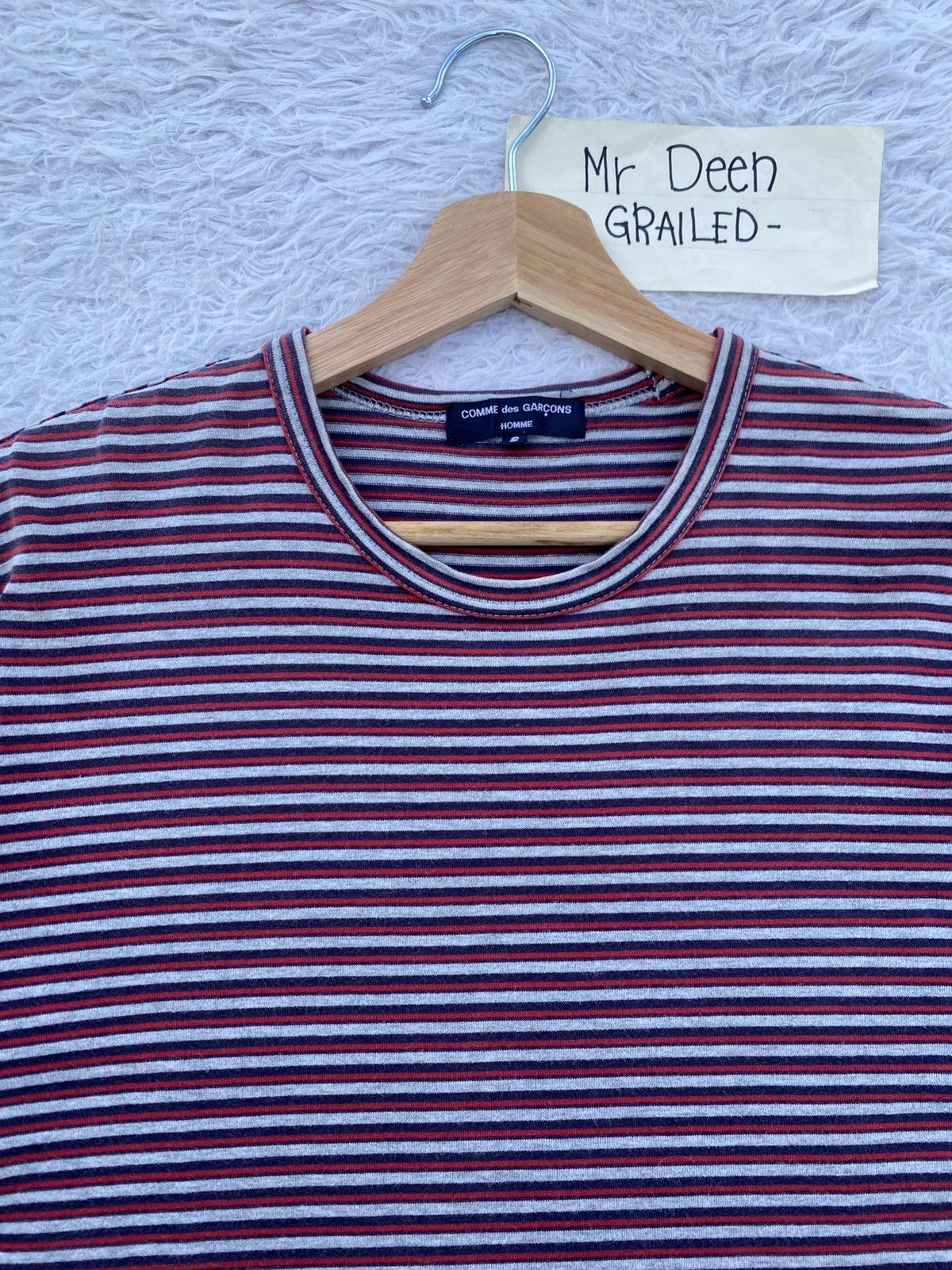 Comme des Garcons Homme Plus Rare AD2006 Comme Des Garcons Homme Stripes Tshirt Size US S / EU 44-46 / 1 - 8 Thumbnail