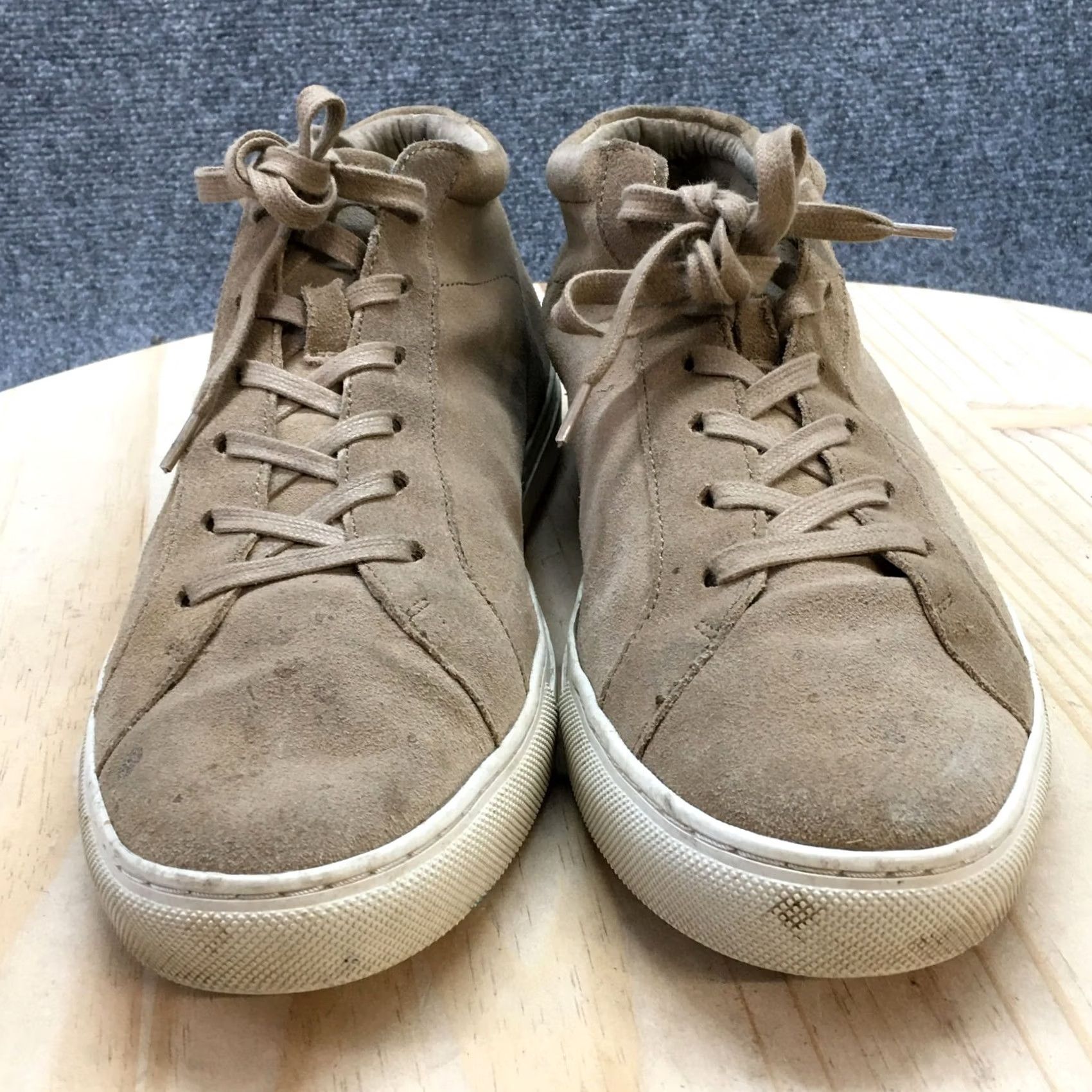 Banana Republic Banana Republic Shoes Mens 11M Sneakers Beige Leather Casual High Top Almond Toe Nike Size US L / EU 52-54 / 3 - 3 Thumbnail