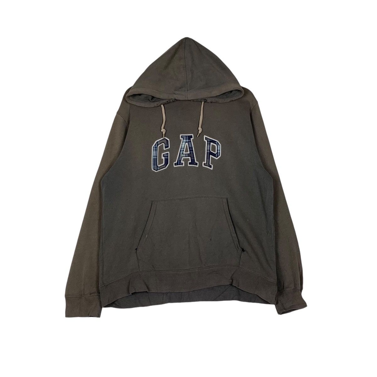 Gap GAP Checked Big Logo Pullover Hoodies Sweatshirt #1338-C60 Size US L / EU 52-54 / 3 - 1 Thumbnail