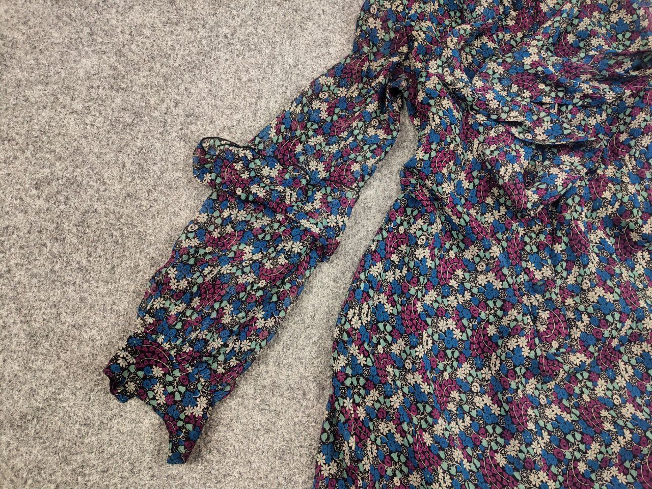 Anna Sui Anna Sui design mixed silk dress dolman Long sleeve tunik Size L / US 10 / IT 46 - 10 Thumbnail