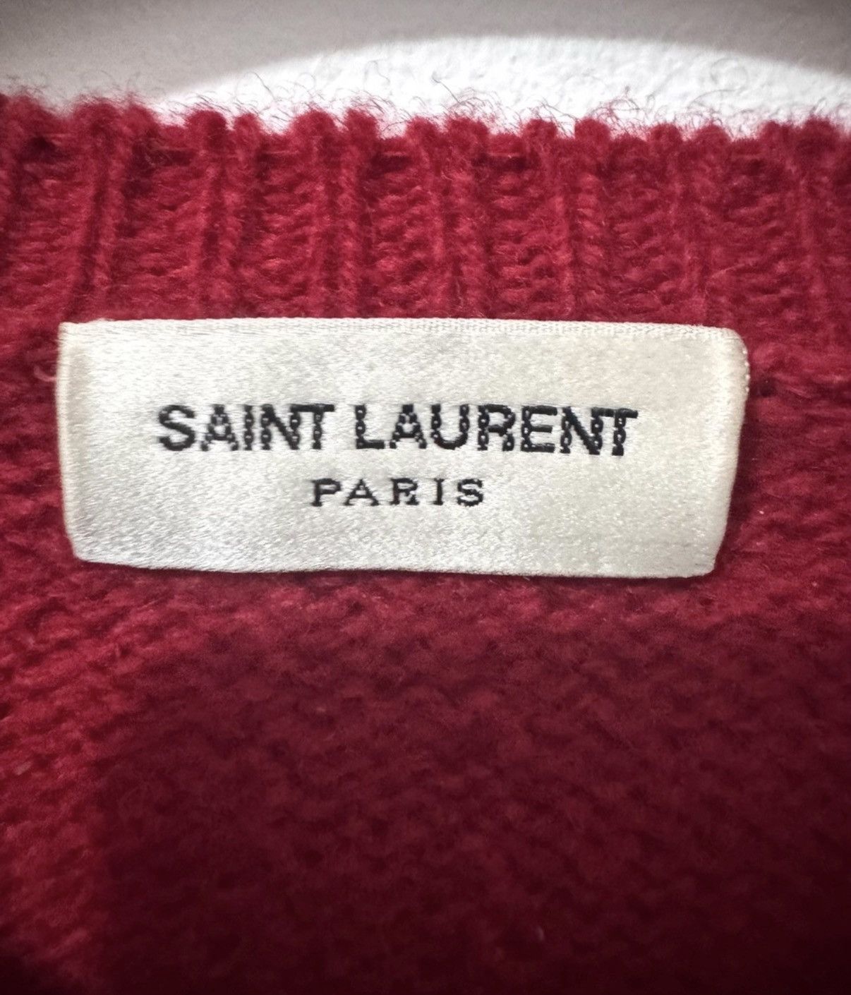 Saint Laurent Paris SLP 15FW Burgundy Scale Embroidered Star Sweater Size US S / EU 44-46 / 1 - 4 Thumbnail
