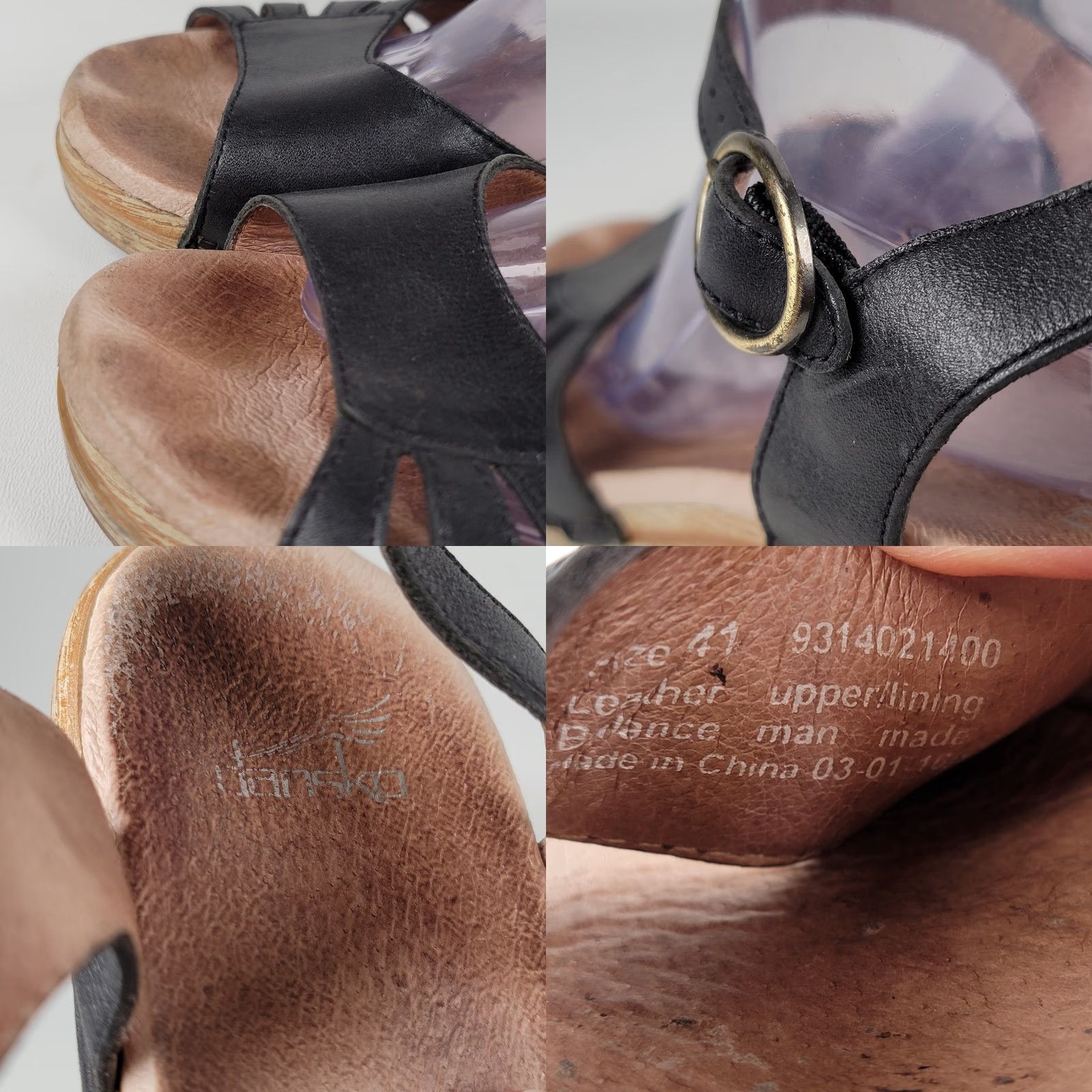 Dansko Dansko Marjory Sandals Black Women's 41 / 10 Casual Travel Party/Cocktail Strappy Buckle Leather Mid Heel Summer Spring Fall Women Shoes Size US 11 / IT 41 - 9 Thumbnail