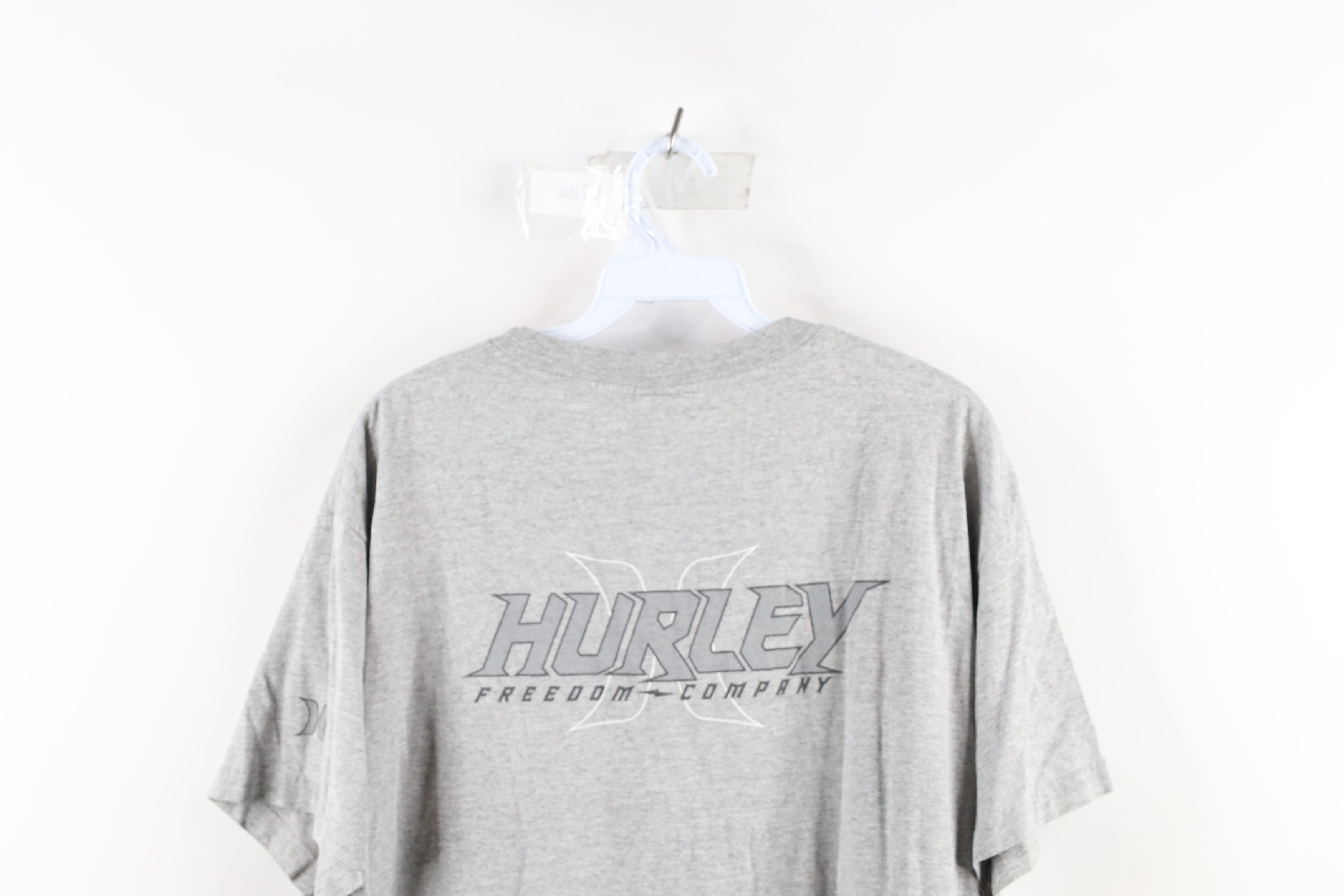 Hurley Vintage 90s Hurley Faded Surfing Short Sleeve T-Shirt Gray Size US L / EU 52-54 / 3 - 10 Thumbnail