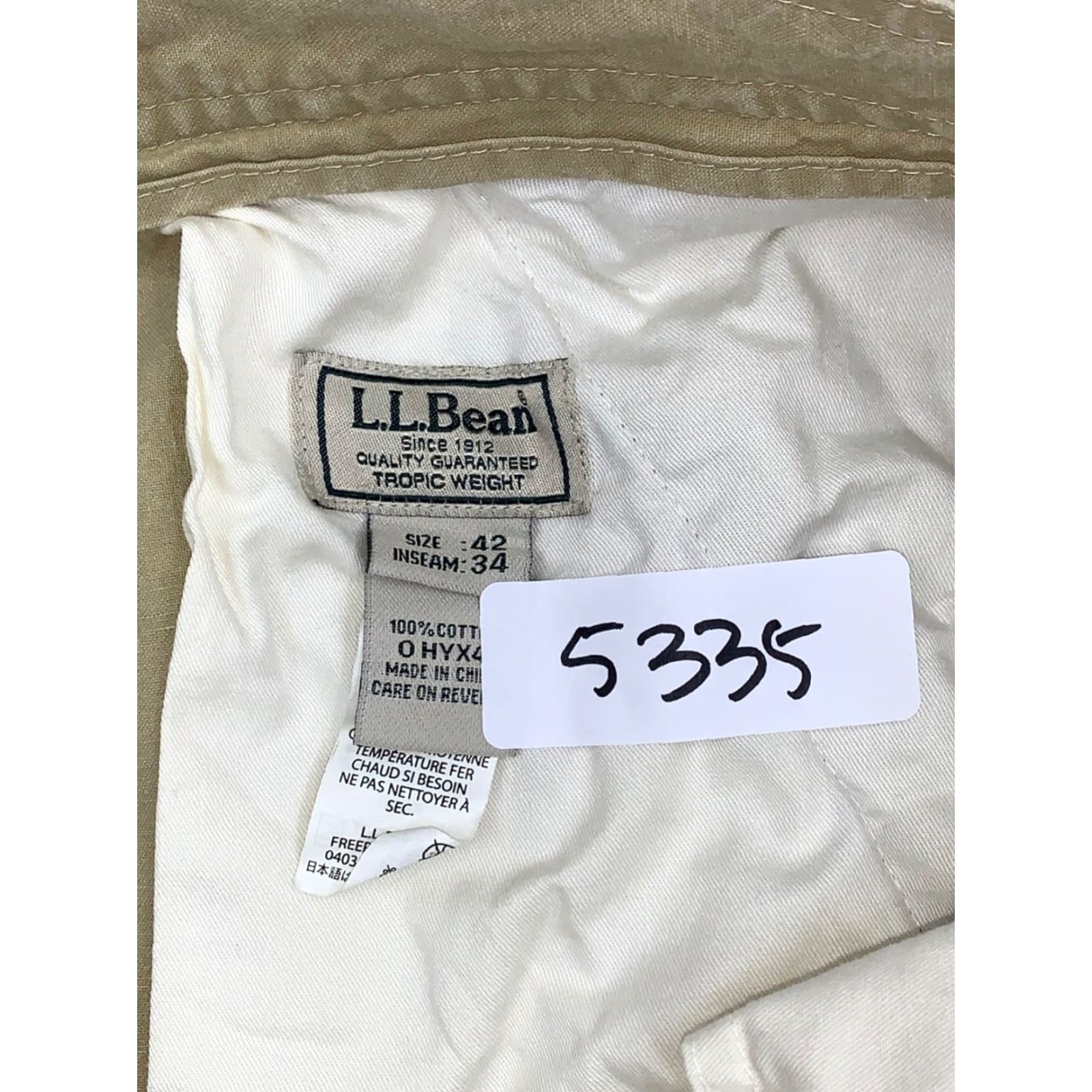 Vintage LL Beans Mens Convertible Pants Cargo 42x33 Beige Outdoor Hiking Camping Size US 42 / EU 58 - 5 Thumbnail