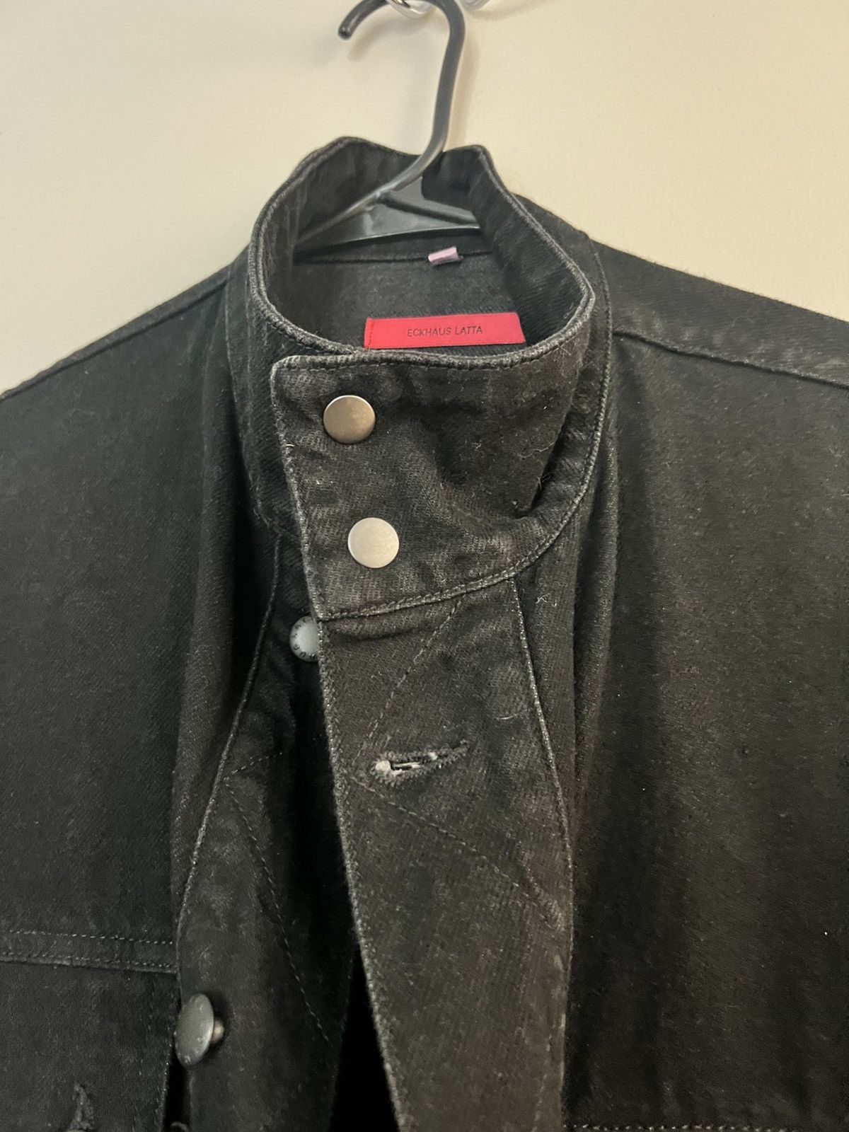 Eckhaus Latta Eckhaus Latta Black Tethered Denim Jacket Size US M / EU 48-50 / 2 - 4 Thumbnail