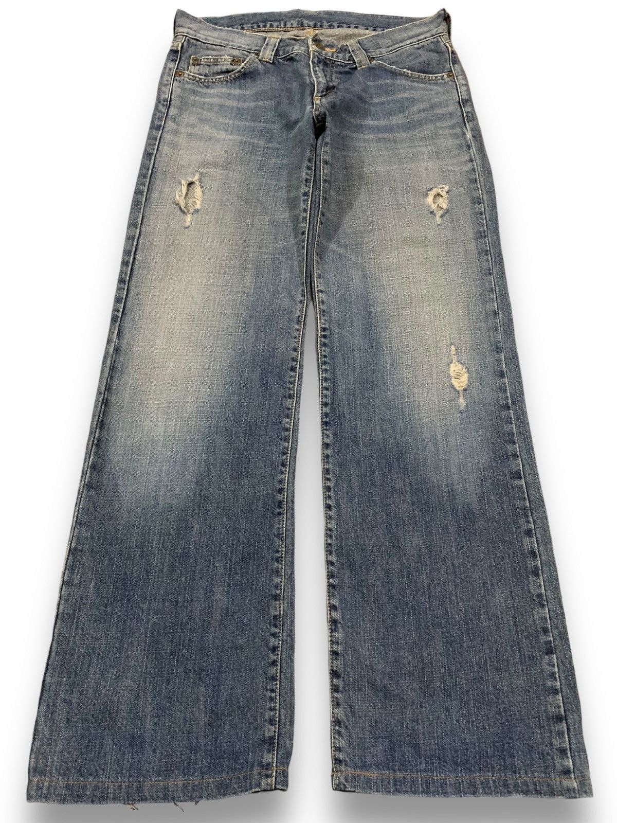 14th Addiction Vintage Japanese Brand Baggy Distressed Punk Style Jeans Size US 30 / EU 46 - 2 Thumbnail