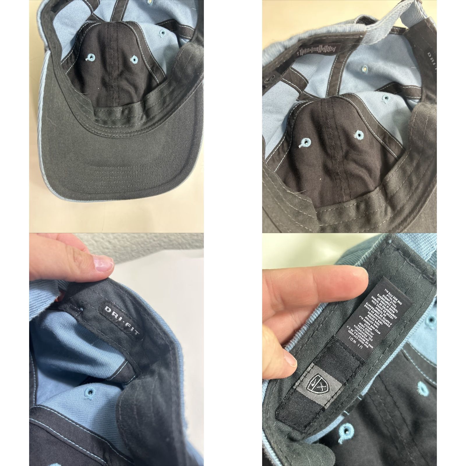 Nike VINTAGE Nike Good Strap Back Hat Dad Hat North Carolina Blue Size ONE SIZE - 9 Thumbnail