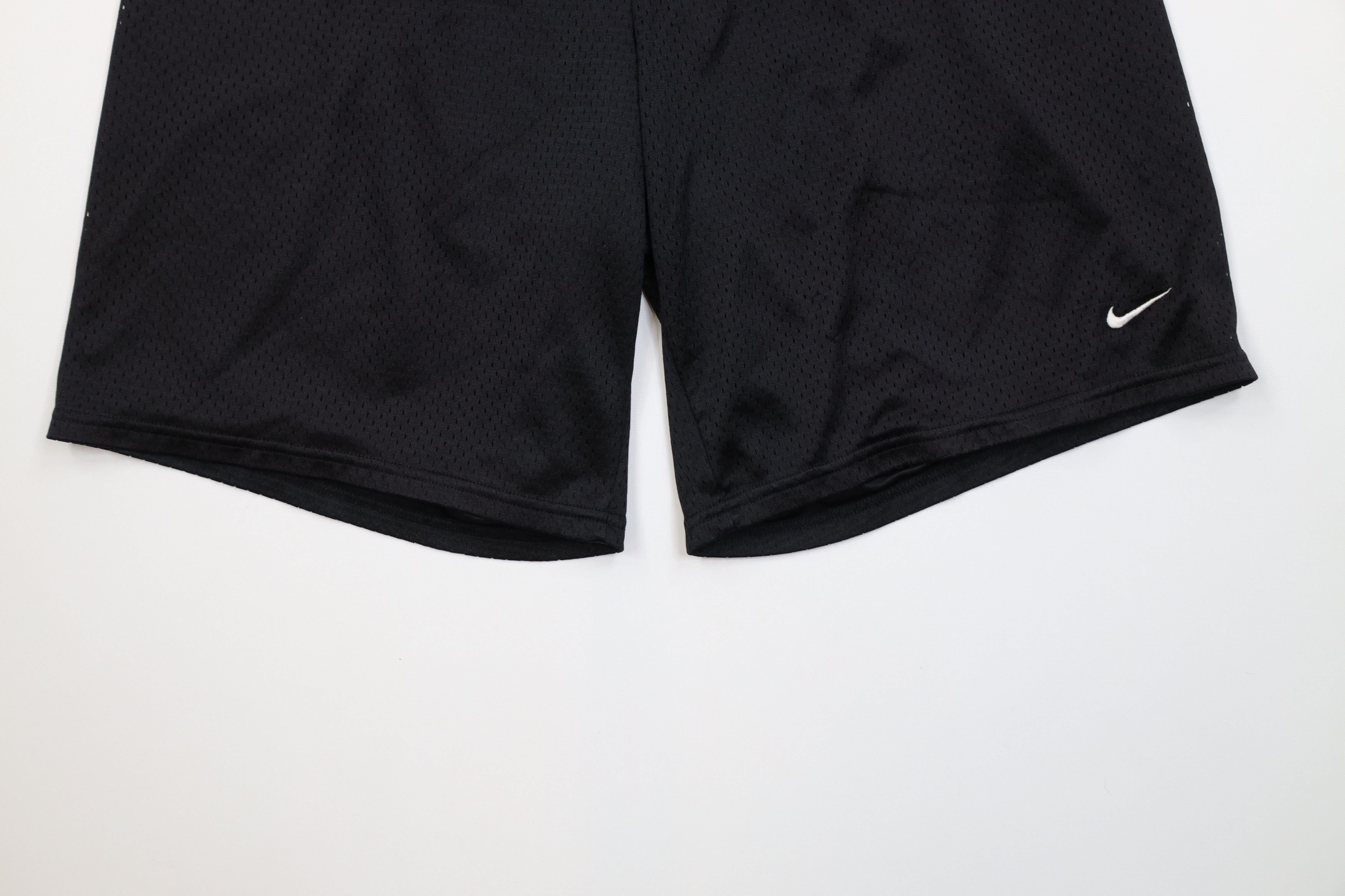 Nike Vintage Y2K Nike Mini Swoosh Above Knee Shorts Black Mesh Size US 36 / EU 52 - 4 Thumbnail